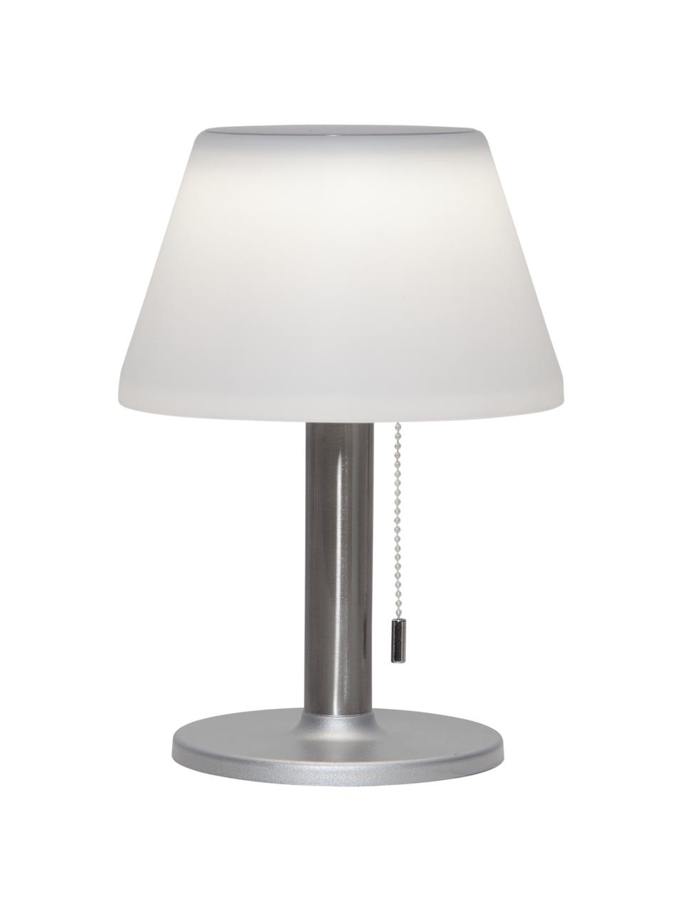 Lampe solaire d'extérieur LED Solia, Blanc, couleur argentée, Ø 20 x haut. 28 cm