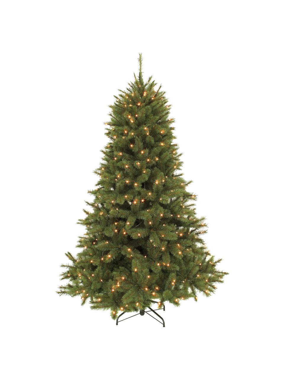 Árbol de Navidad LED Forest, Agujas: plástico (PVC), Verde oscuro, Ø 119 x Al 155 cm