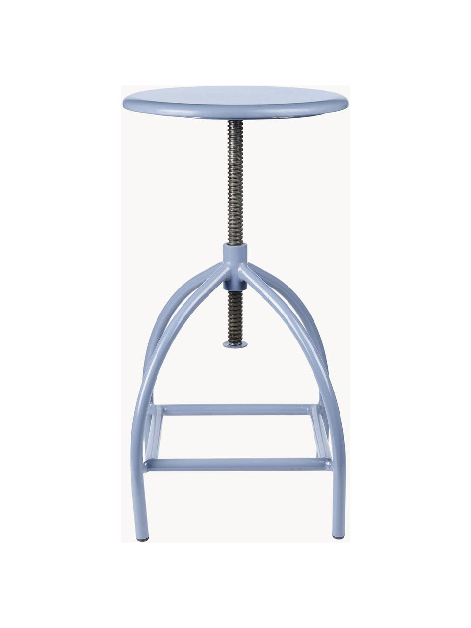 Tabouret de bar à hauteur ajustable Sire, Bleu ciel, Ø 33 x haut. 46 cm