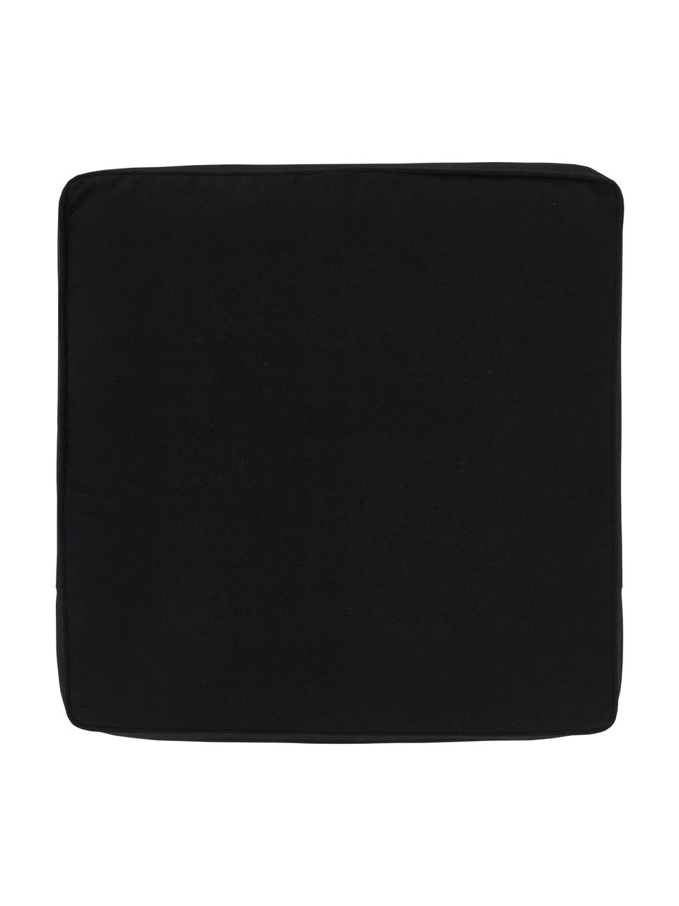 Cojín de asiento alto de algodón Zoey, Funda: 100% algodón, Negro, An 40 x L 40 cm
