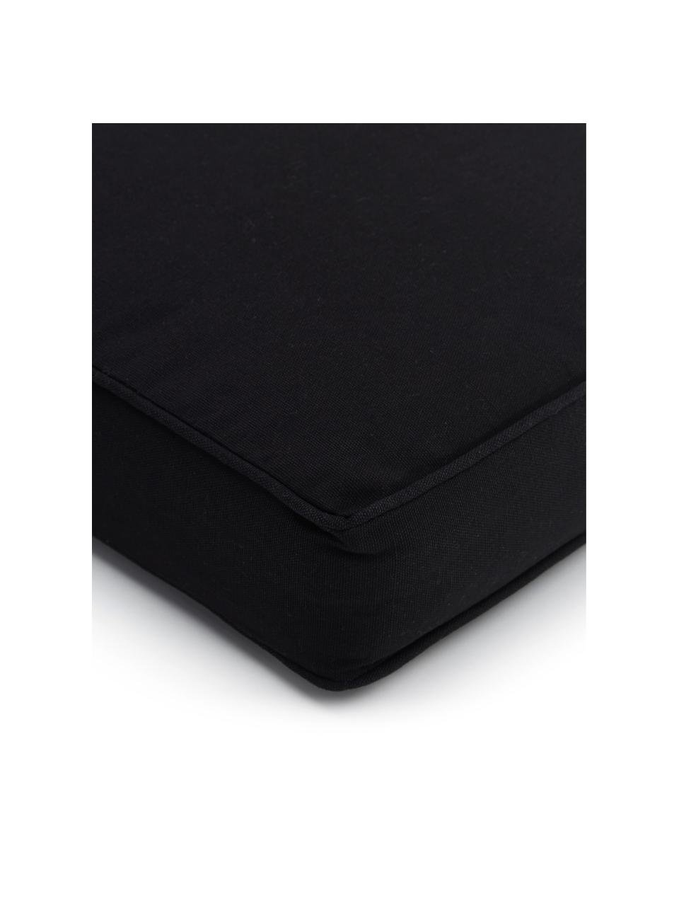 Cuscino sedia alto in cotone nero Zoey, Rivestimento: 100% cotone, Nero, Larg. 40 x Lung. 40 cm