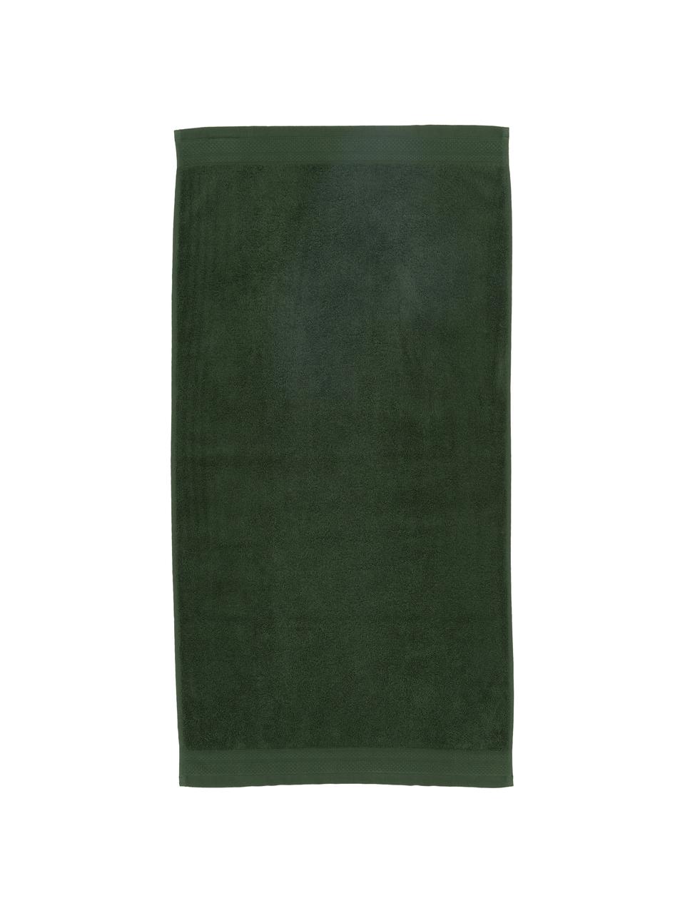 Komplet ręczników z bawełny organicznej Premium, 3 elem., Zielony, Komplet z różnymi rozmiarami