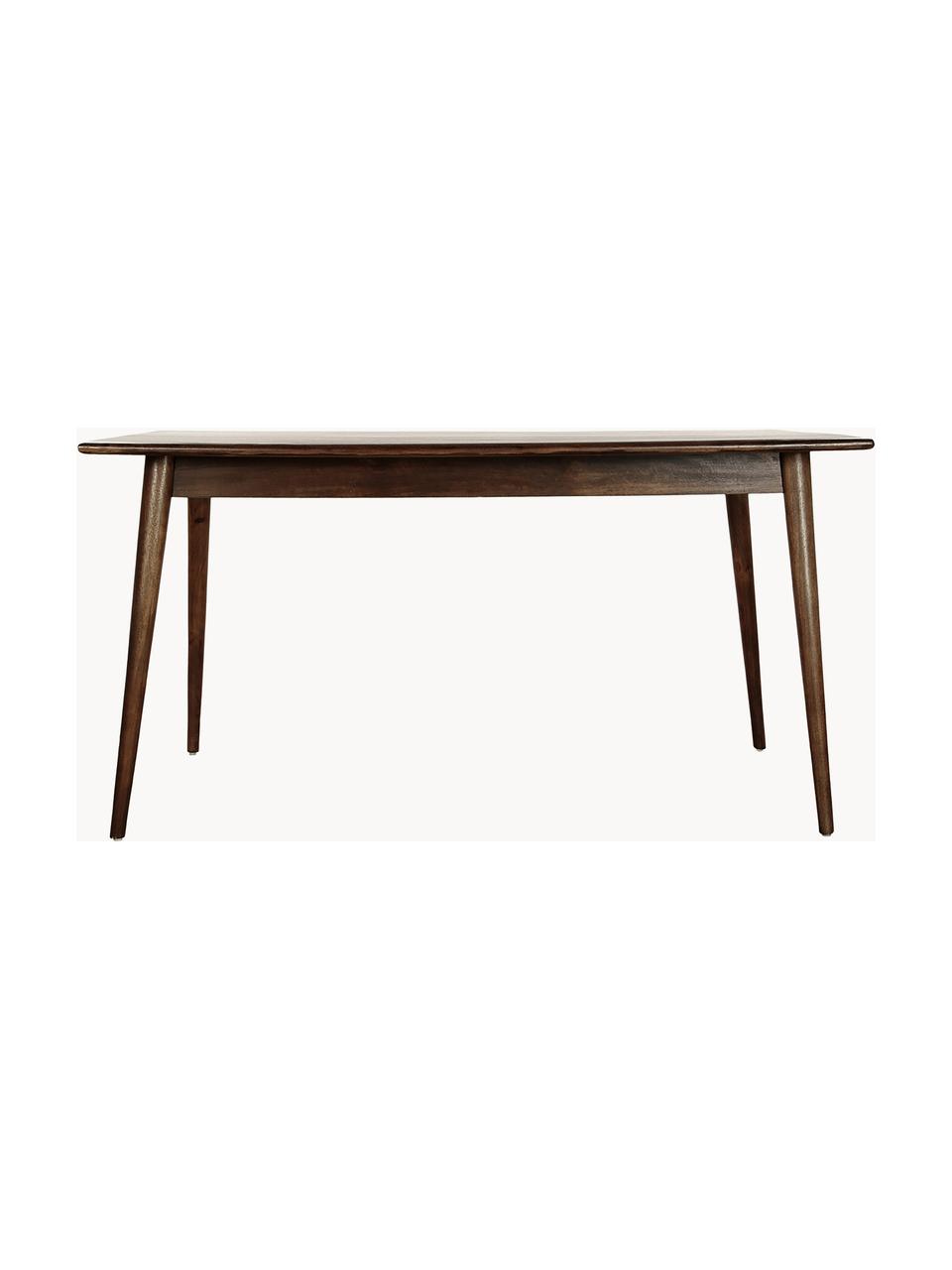 Mesa de comedor en madera de mango Oscar, tamaños diferentes, Madera de mango maciza pintada, Madera de mango pintado en marrón, An 180 x F 90 cm