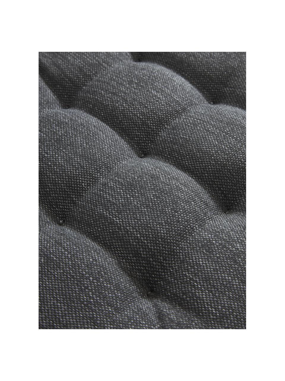Cojín de asiento para exterior Olef, 100% algodón, Gris oscuro, An 40 x L 40 cm