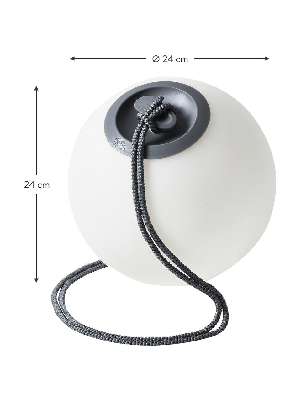 Lámpara de techo LED regulable Norai, portátil, con cambio de color y mando a distancia, Lámpara: polietileno, Cable: plástico, Blanco, gris oscuro, Ø 24 x Al 24 cm