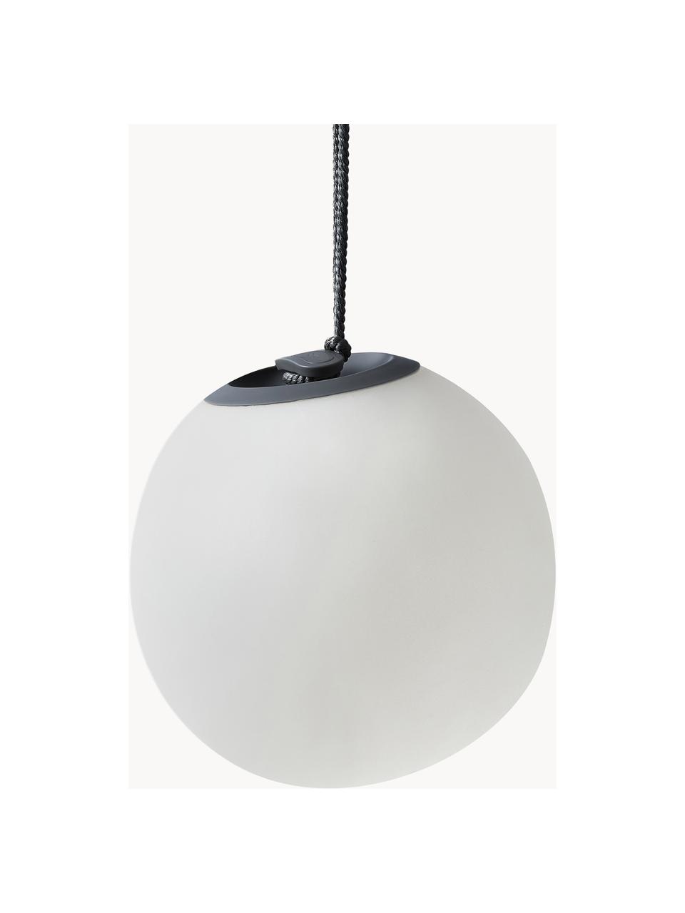 Lampada a sospensione portatile a LED luce regolabile con cambio colore e telecomando Norai, Lampada: polietilene, Bianco, grigio scuro, Ø 24 x Alt. 24 cm