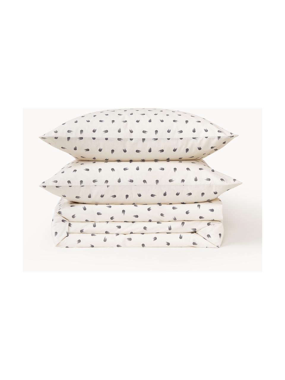 Funda nórdica de algodón estampado Amma, Beige, Cama 90 cm (155 x 220 cm)