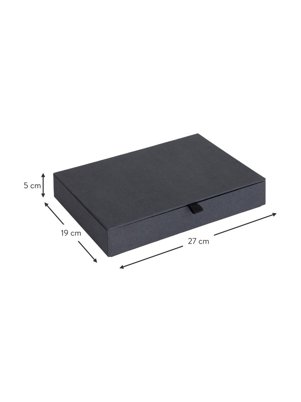 Coffret à bijoux Precious, Carton rigide, Anthracite, larg. 27 x prof. 19 cm