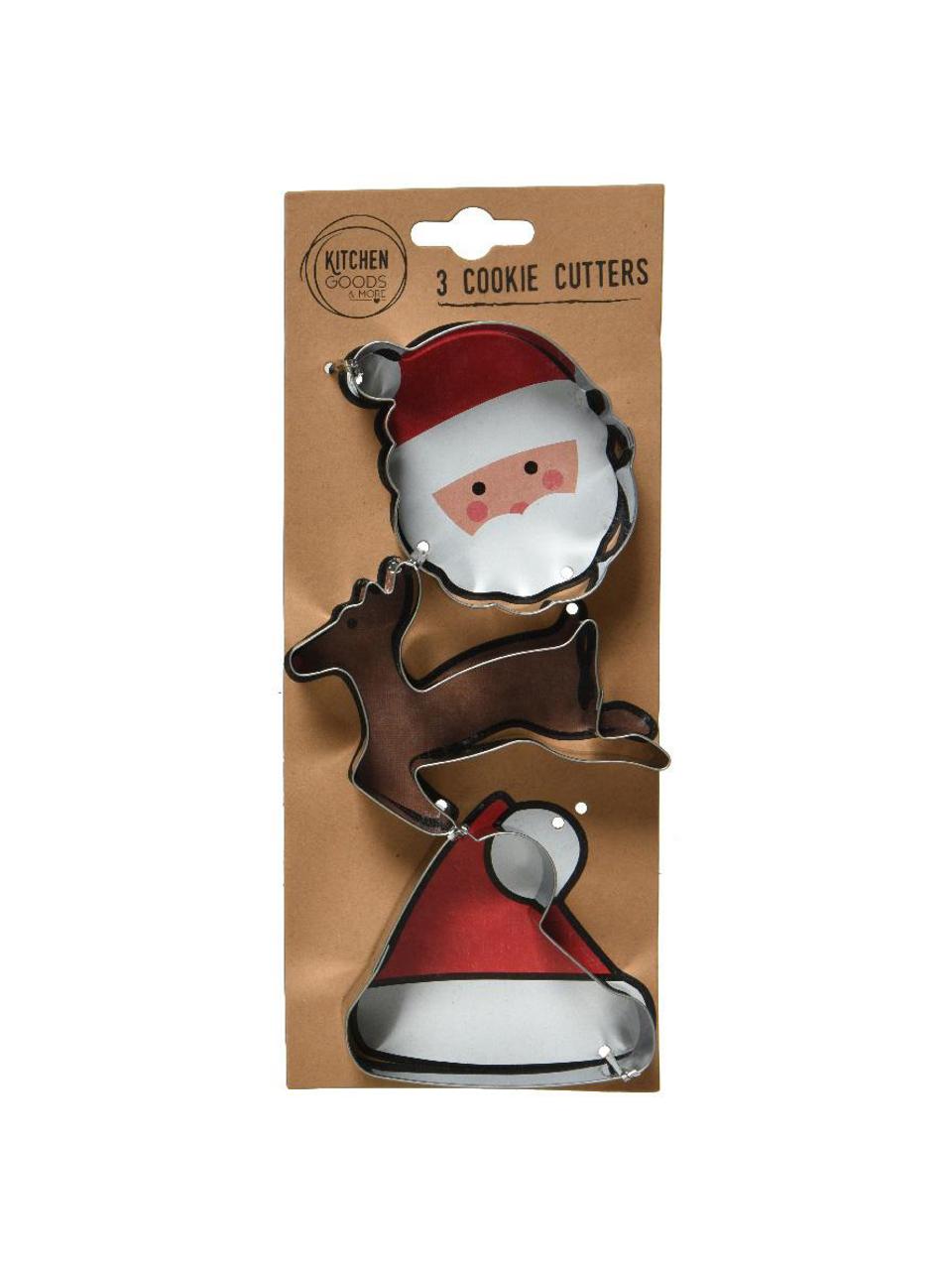 Sada vykrajovátek na vánoční cukroví Gift, 9 dílů, Nerezová ocel, Stříbrná, Š 9 cm, V 8 cm