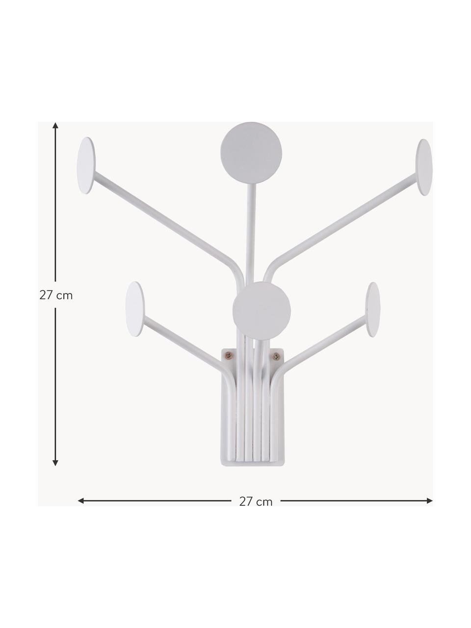 Metalen kapstok Dots, Gepoedercoat metaal, Wit, B 27 x H 27 cm