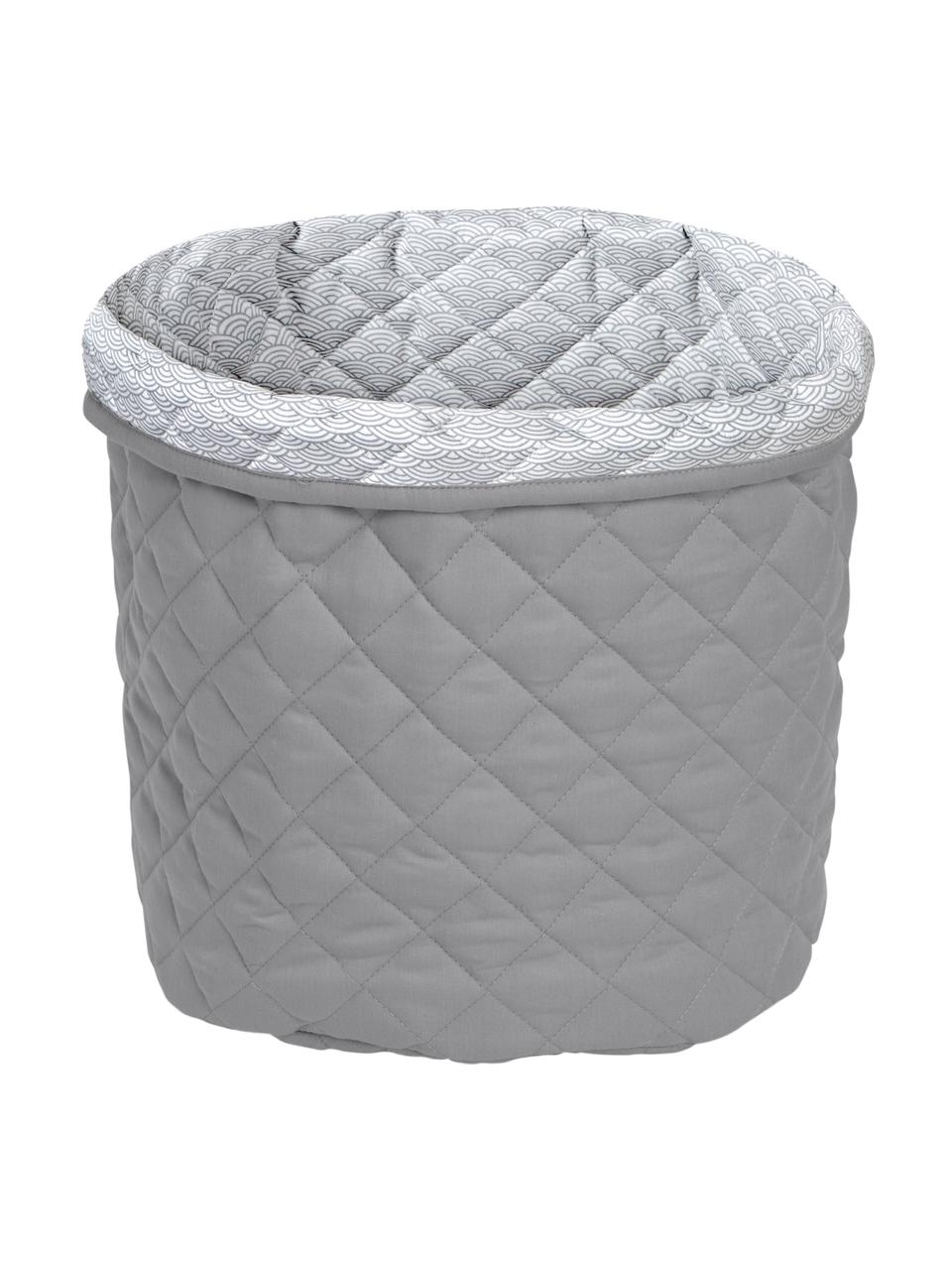 Cesta Wave, Tapizado: 100% algodón ecológico, c, Gris, Ø 30 x Al 33 cm