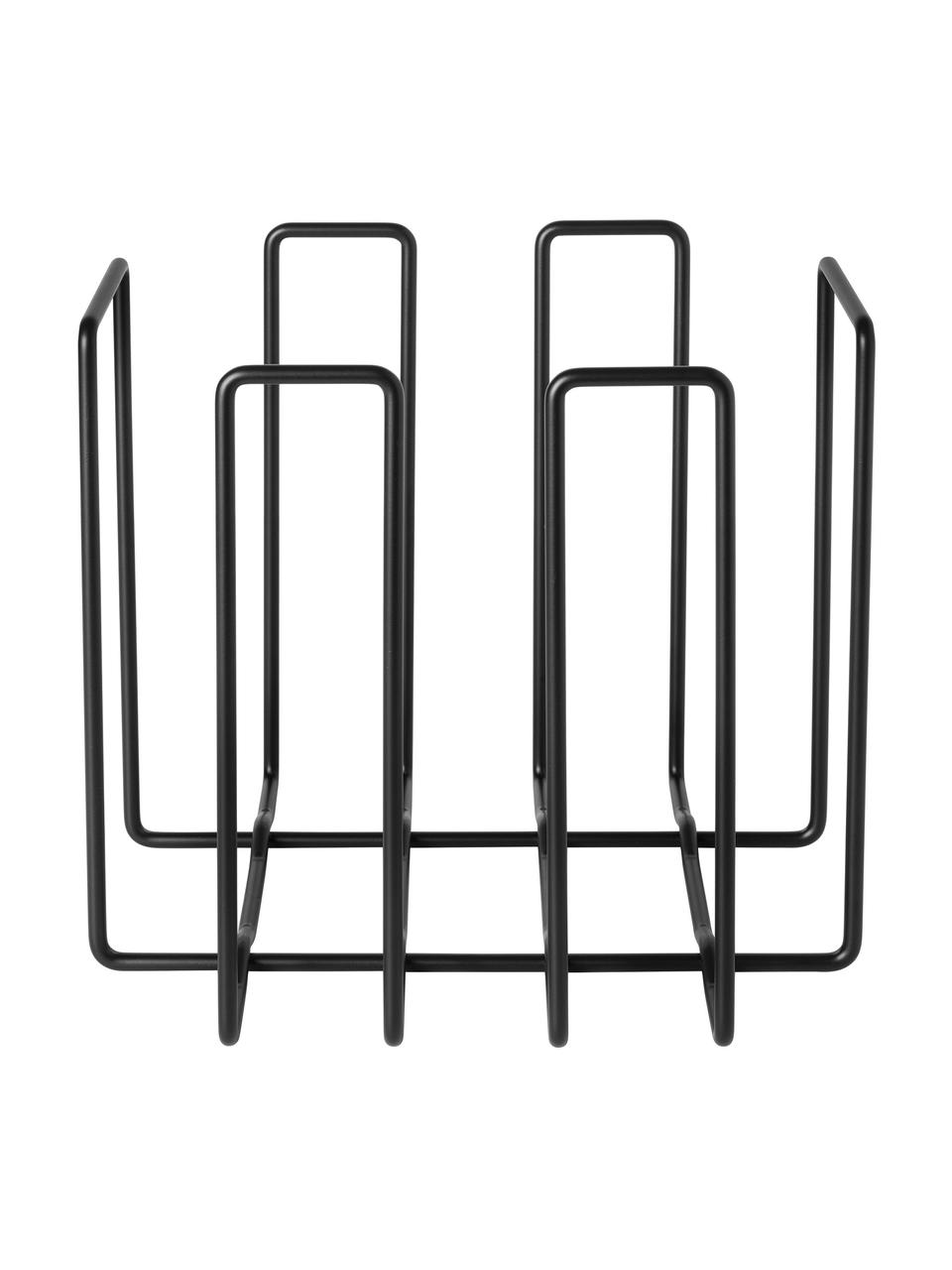 Tijdschriftenhouder Wires, Metaalkleurig, Zwart, 34 x 31 cm