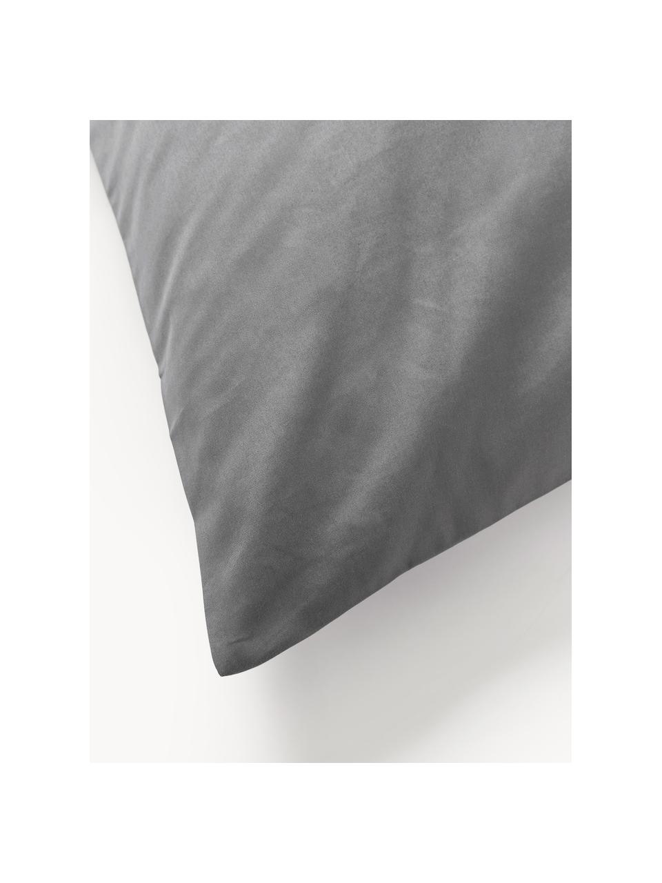 Baumwollsatin-Kopfkissenbezug Comfort, Webart: Satin Fadendichte 300 TC,, Dunkelgrau, B 40 x L 80 cm