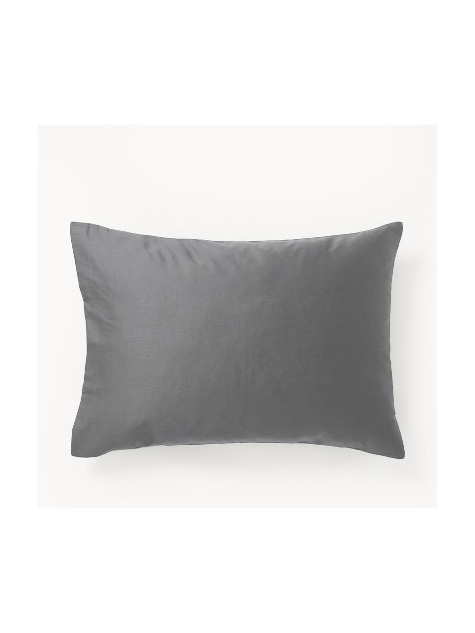 Funda de almohada de satén Comfort, Tejido gris oscuro, An 45 x L 110 cm