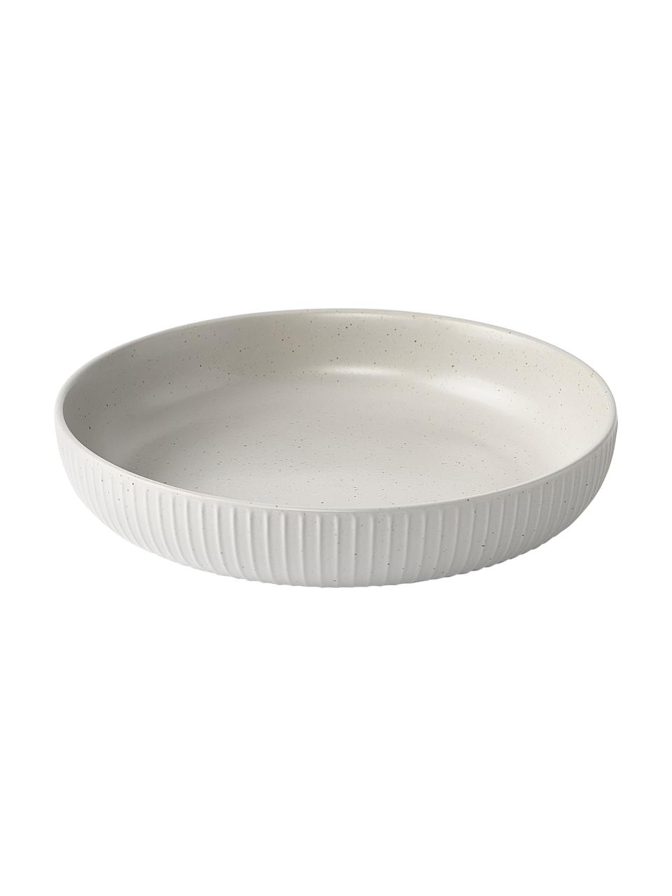 Serviesset Rhea met reliëf, gespikkeld, 4 personen (12-delig), Keramiek, Lichtgrijs, 4 personen (12-delig)