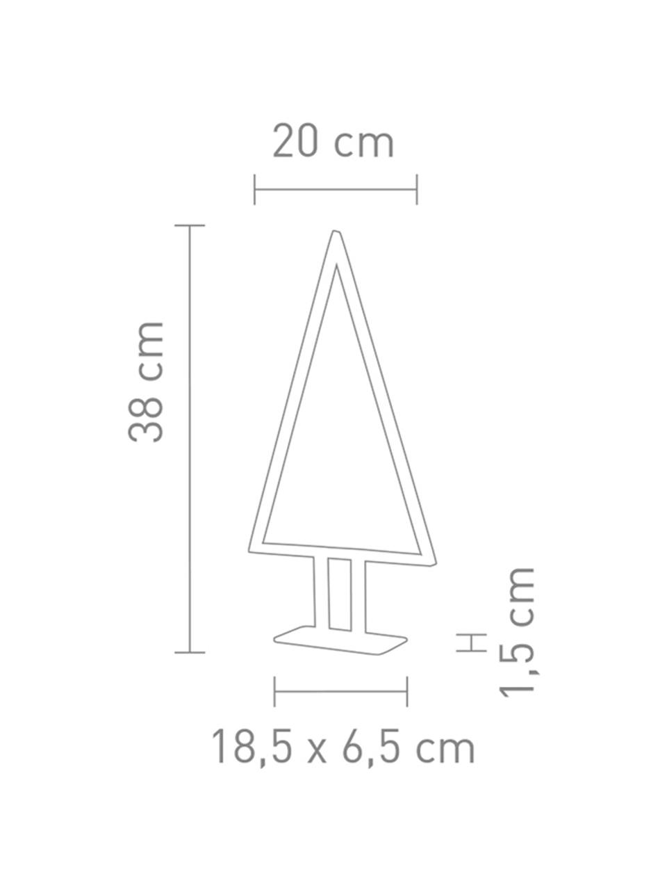 Dekoracja świetlna LED z wtyczką Pine, Drewno bambusowe, S 20 x W 38 cm