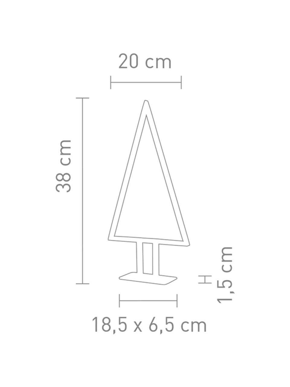 LED lichtobject Pine H 38 cm, met stekker, Diffuser: kunststof, Bamboekleurig, B 20 cm x H 38 cm