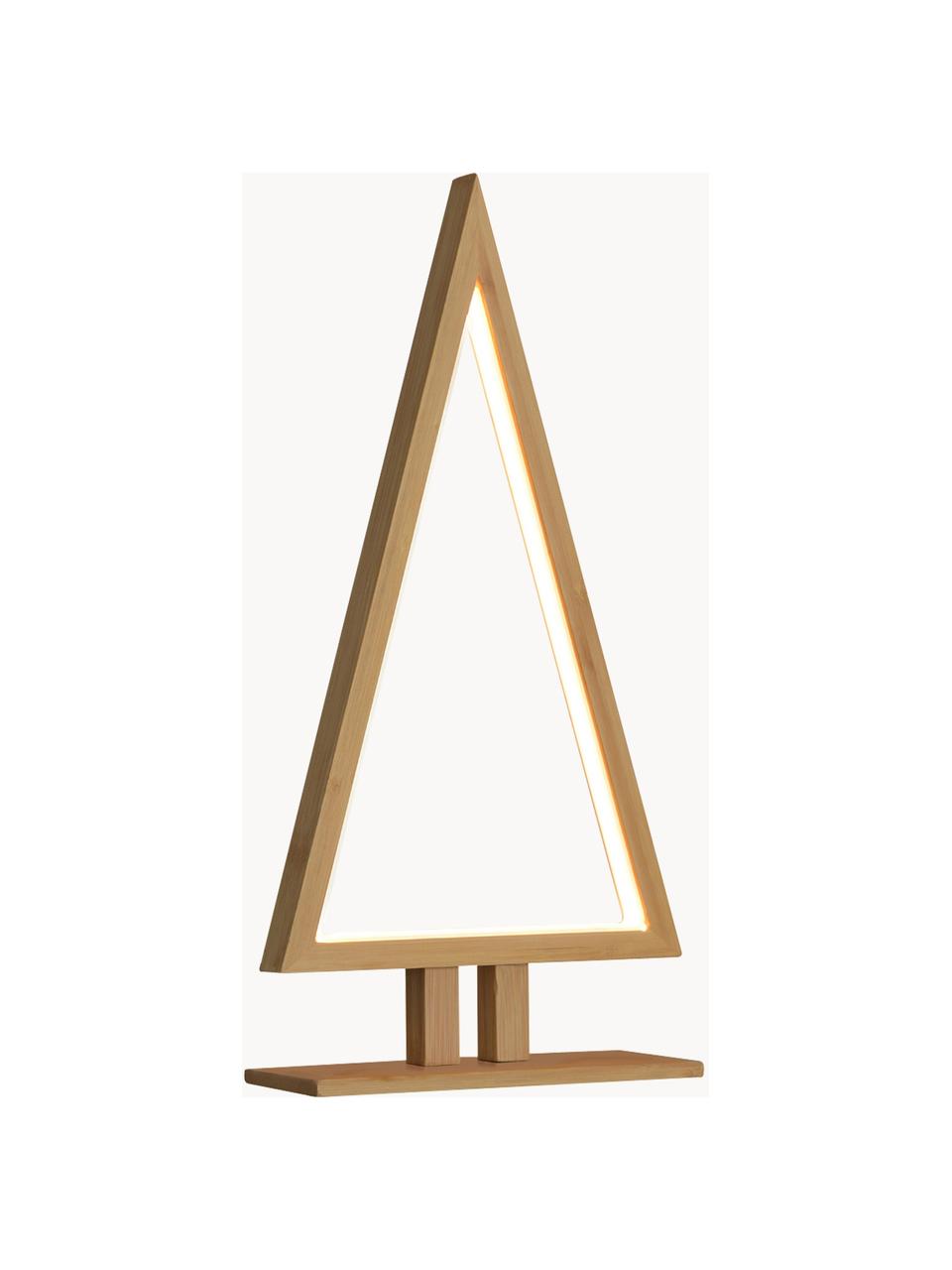 LED lichtobject Pine H 38 cm, met stekker, Diffuser: kunststof, Bamboekleurig, B 20 cm x H 38 cm