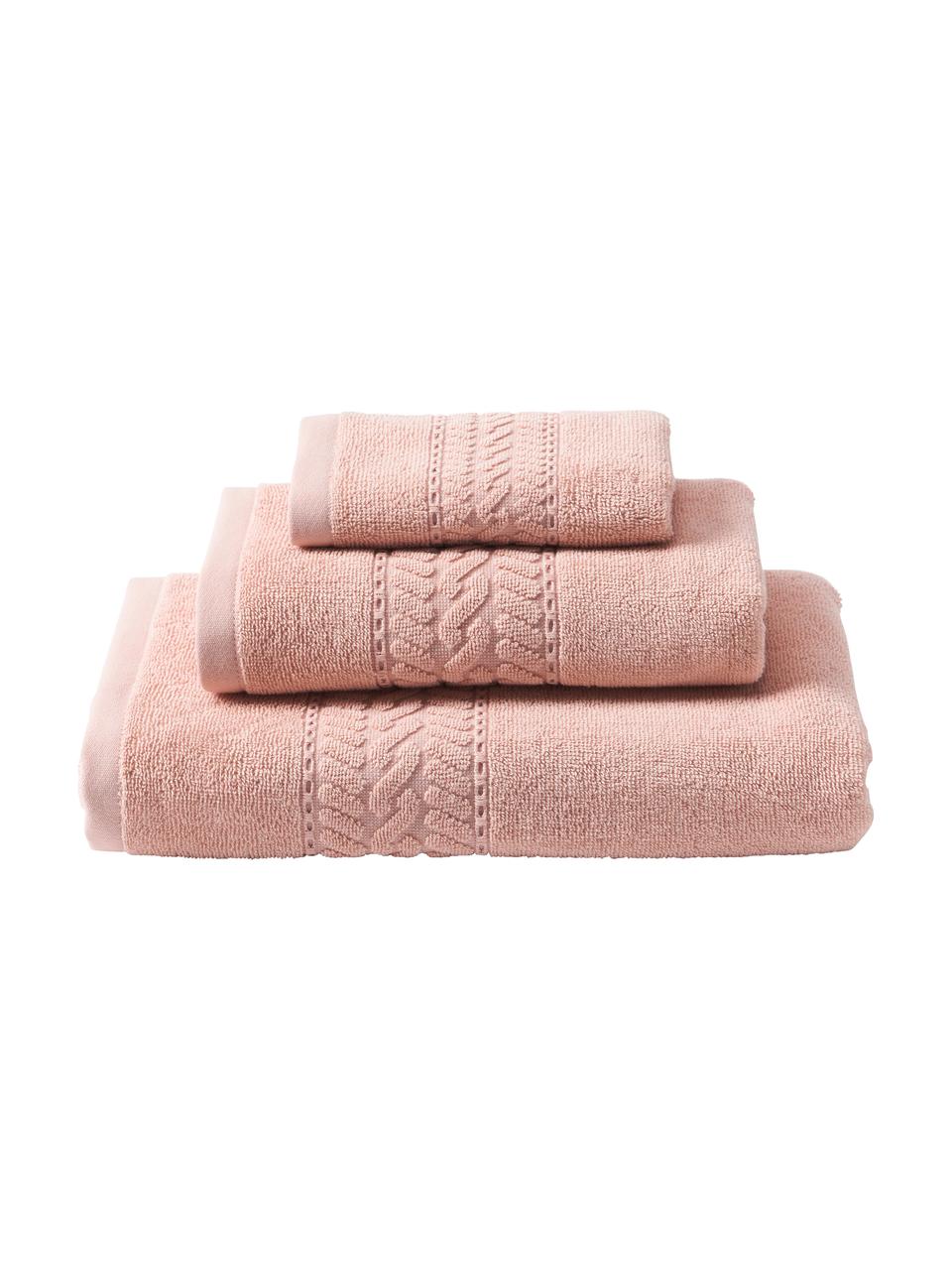 Handtuch-Set Cordelia, 3-tlg., Rosa, Set mit verschiedenen Größen