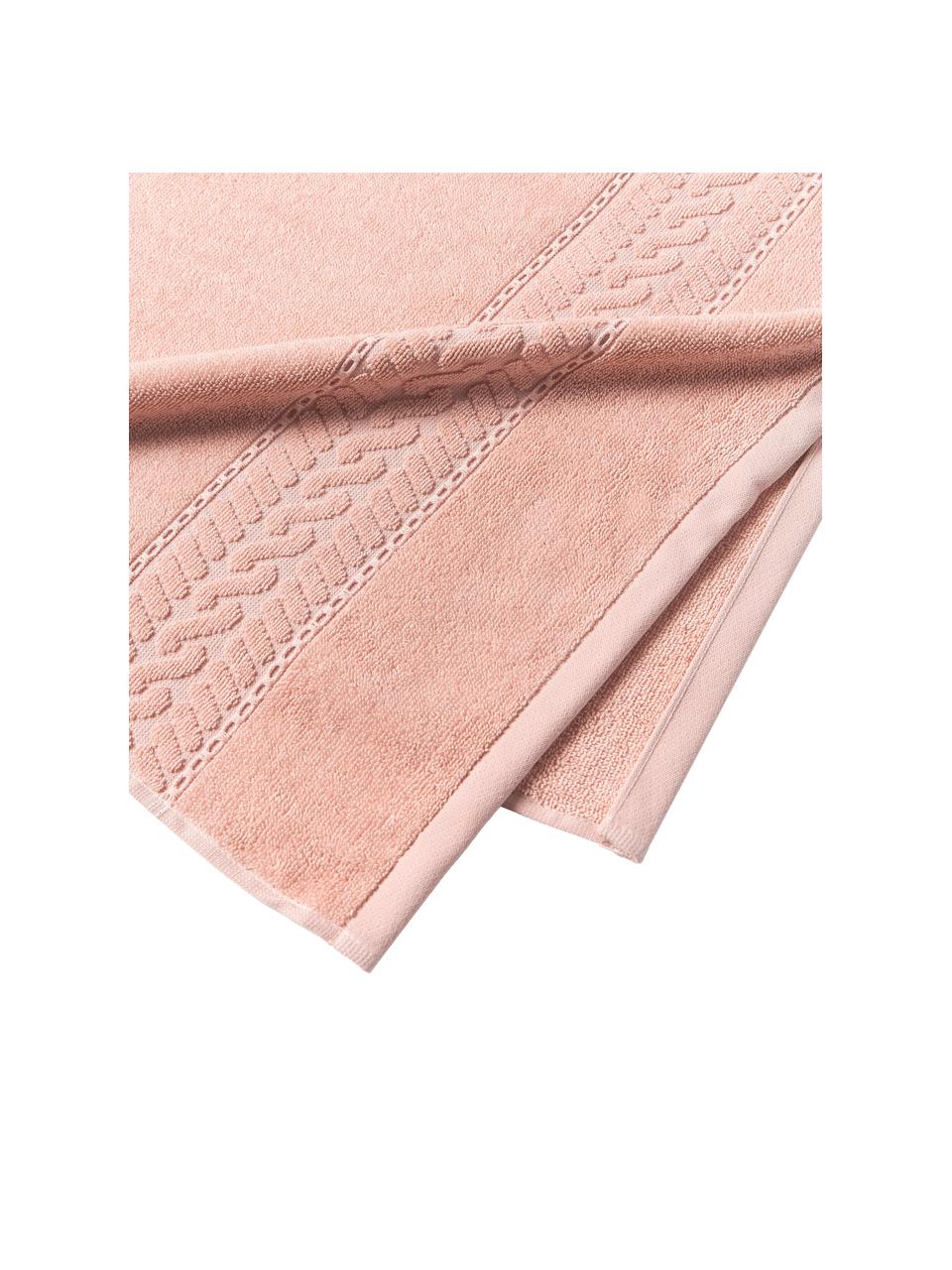 Handdoekenset Cordelia, 3-delig, Roze, Set met verschillende formaten