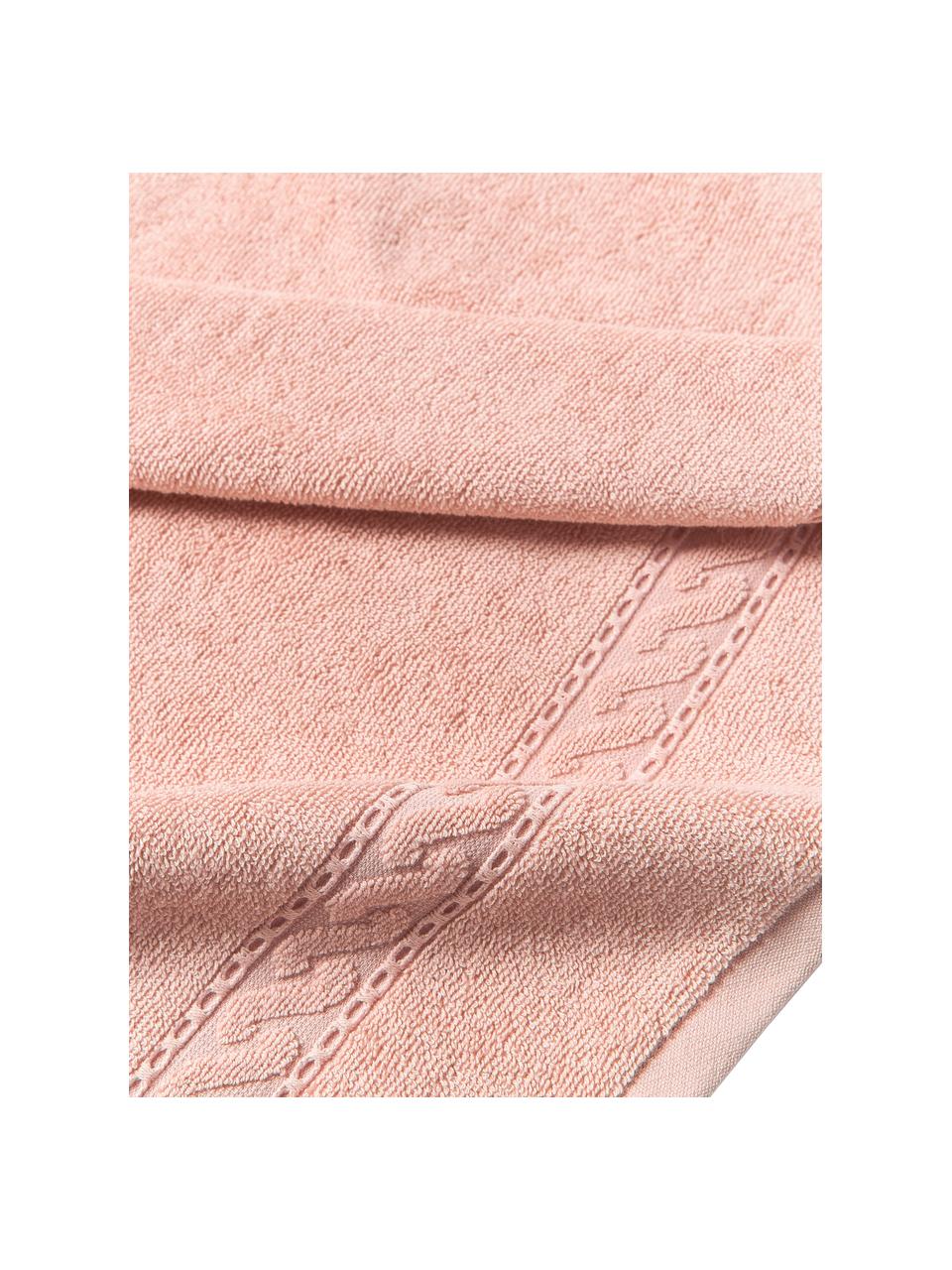 Komplet ręczników Cordelia, 3 elem., Blady różowy, Komplet z różnymi rozmiarami