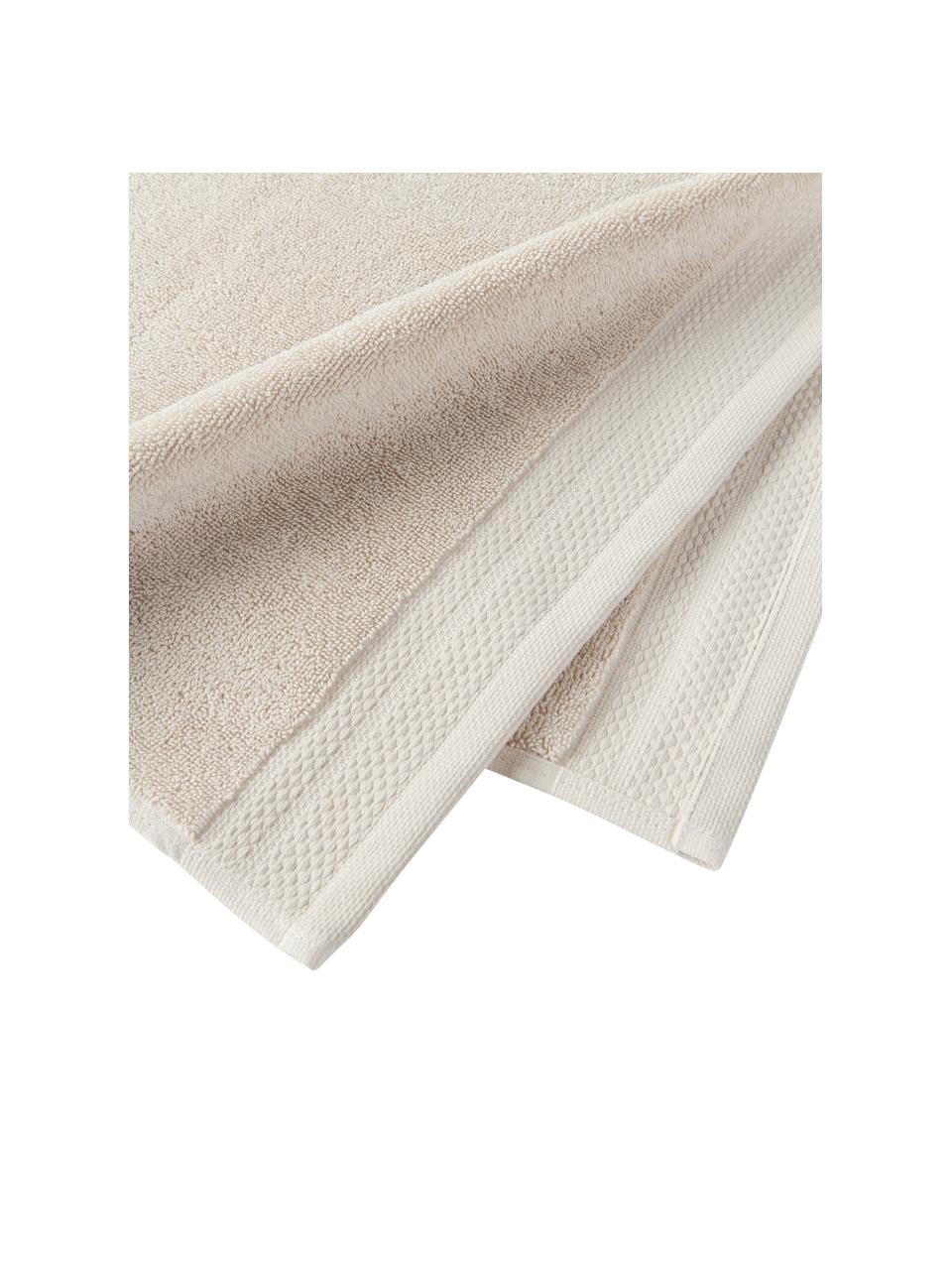 Súprava uterákov z organickej bavlny Premium, 6 diely, Svetlobéžová, Súprava s rôznymi veľkosťami