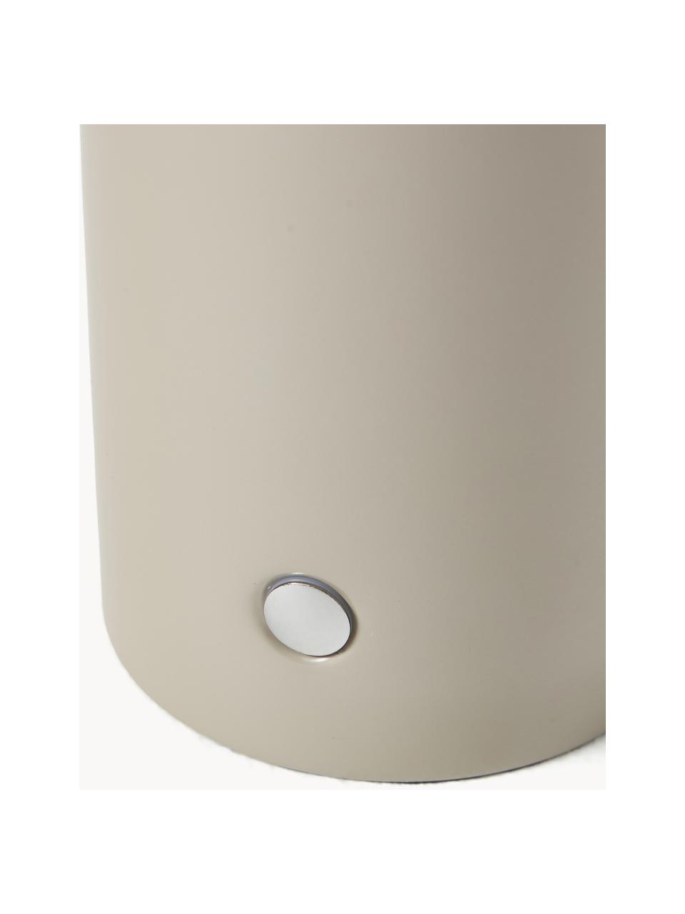 Lampada da tavolo piccola portatile a LED con luce regolabile Kamal, Metallo, Beige, Ø 27 x Alt. 30 cm