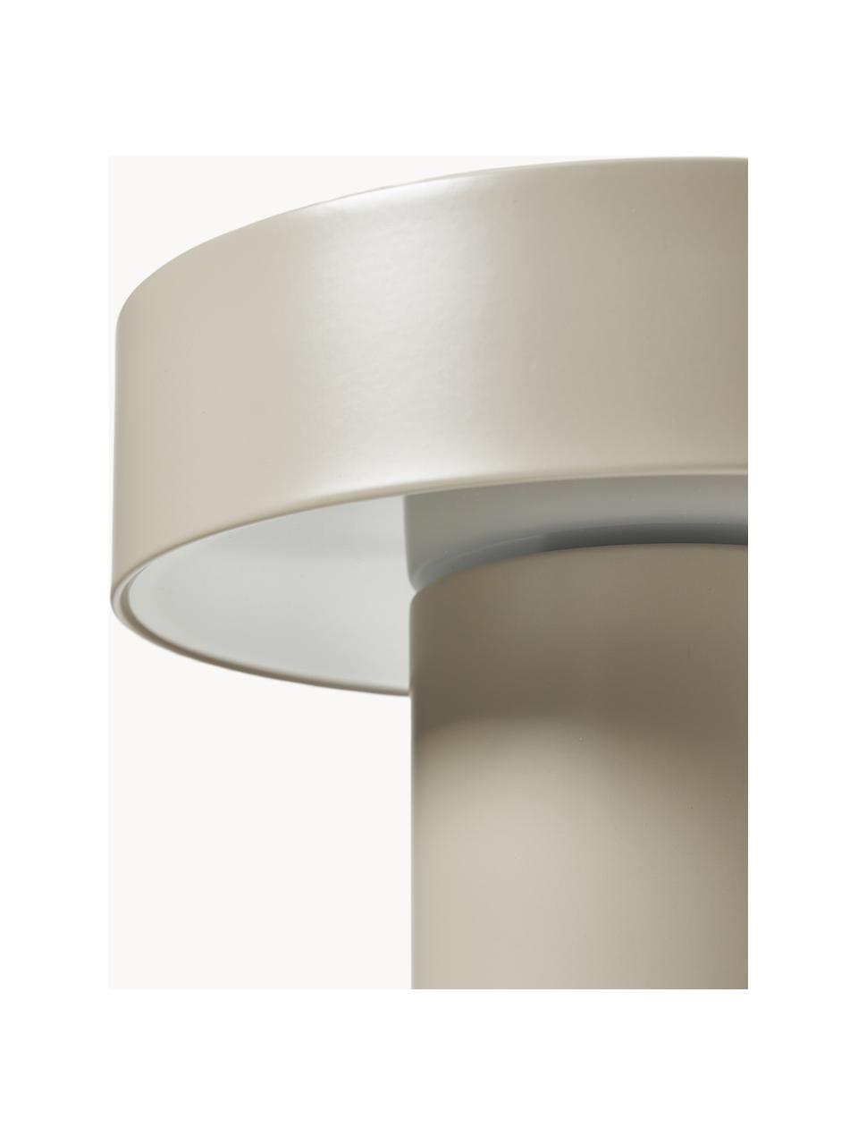 Lampada da tavolo piccola portatile a LED con luce regolabile Kamal, Metallo, Beige, Ø 27 x Alt. 30 cm