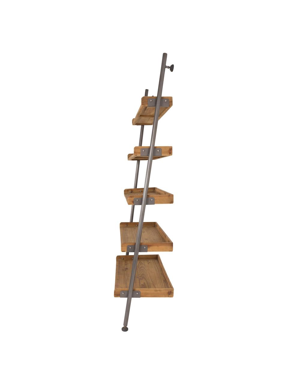 Ladder wandrek Wally in vintage design, Frame: gepoedercoat metaal, Bruin, 86 x 200 cm