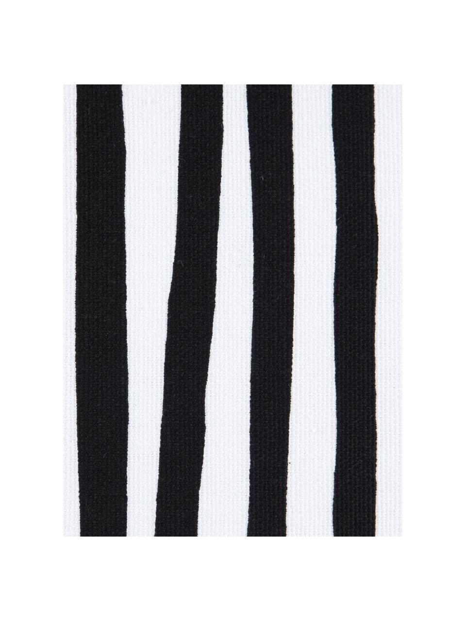 Povlak na polštář s proužky Corey, 100 % bavlna, Černá, bílá, Š 40 cm, D 40 cm