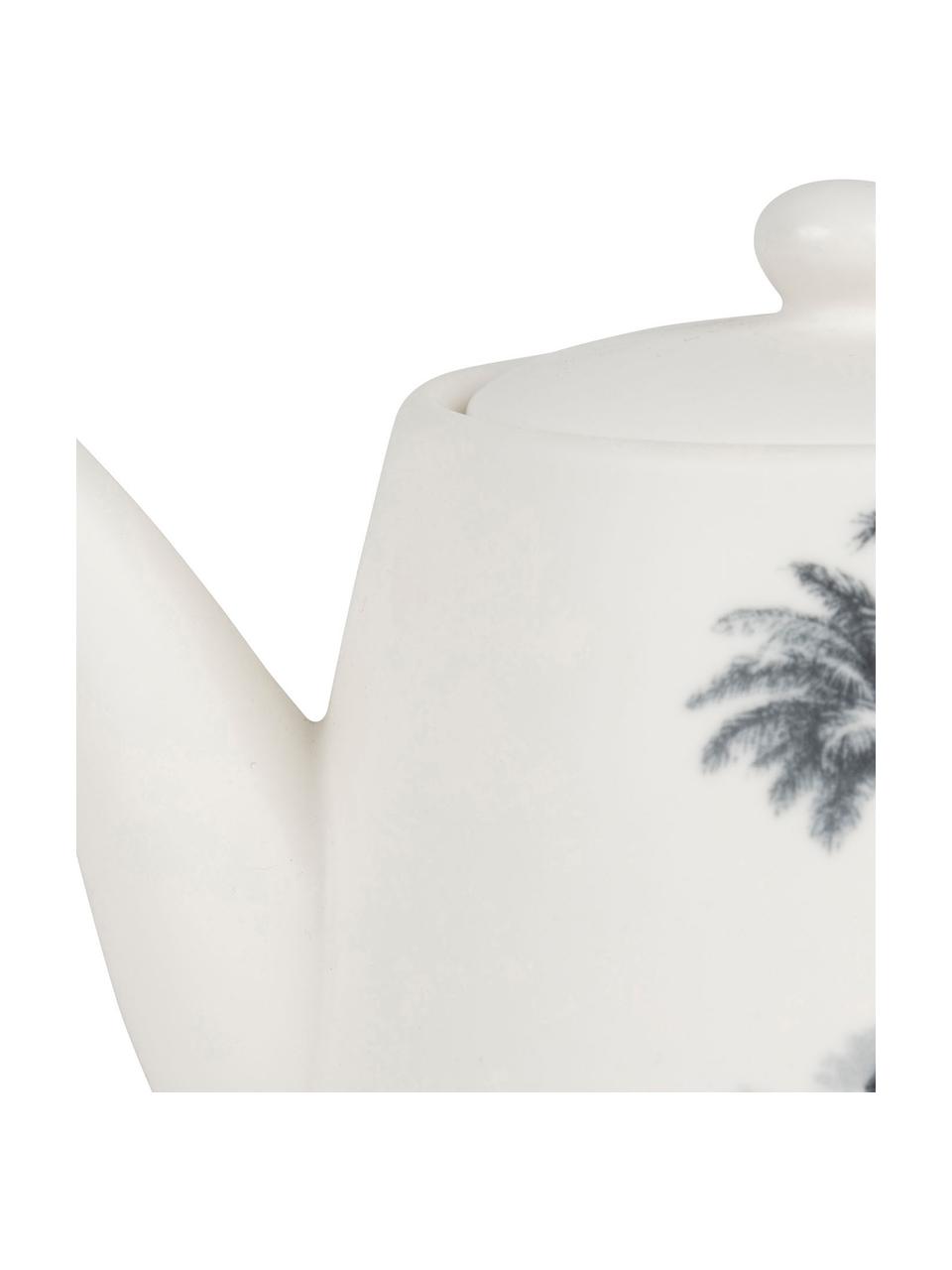 Théière en porcelaine Papaye, Porcelaine, Blanc, noir, 850 ml