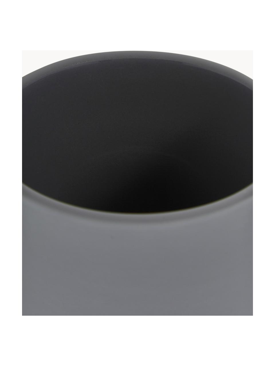 Dispenser sapone in porcellana Nova One, Contenitore: porcellana, Grigio scuro, Ø 8 x Alt. 12 cm