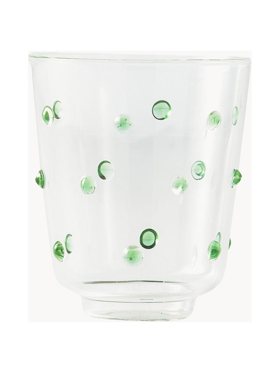 Bicchieri in vetro borosilicato soffiatoNob 2 pz, Vetro borosilicato, soffiato a bocca, Trasparente, verde, Ø 9 x Alt. 10 cm, 300 ml