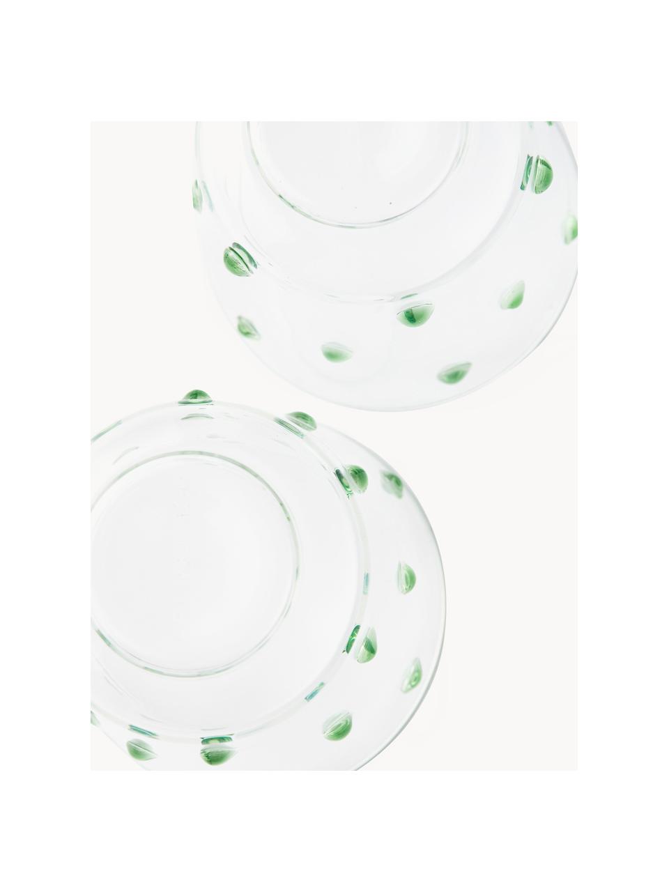 Verres à eau en verre borosilicate soufflé bouche Nob, 2 pièces, Verre borosilicate, soufflé bouche, Transparent, vert, Ø 9 x haut. 10 cm, 300 ml