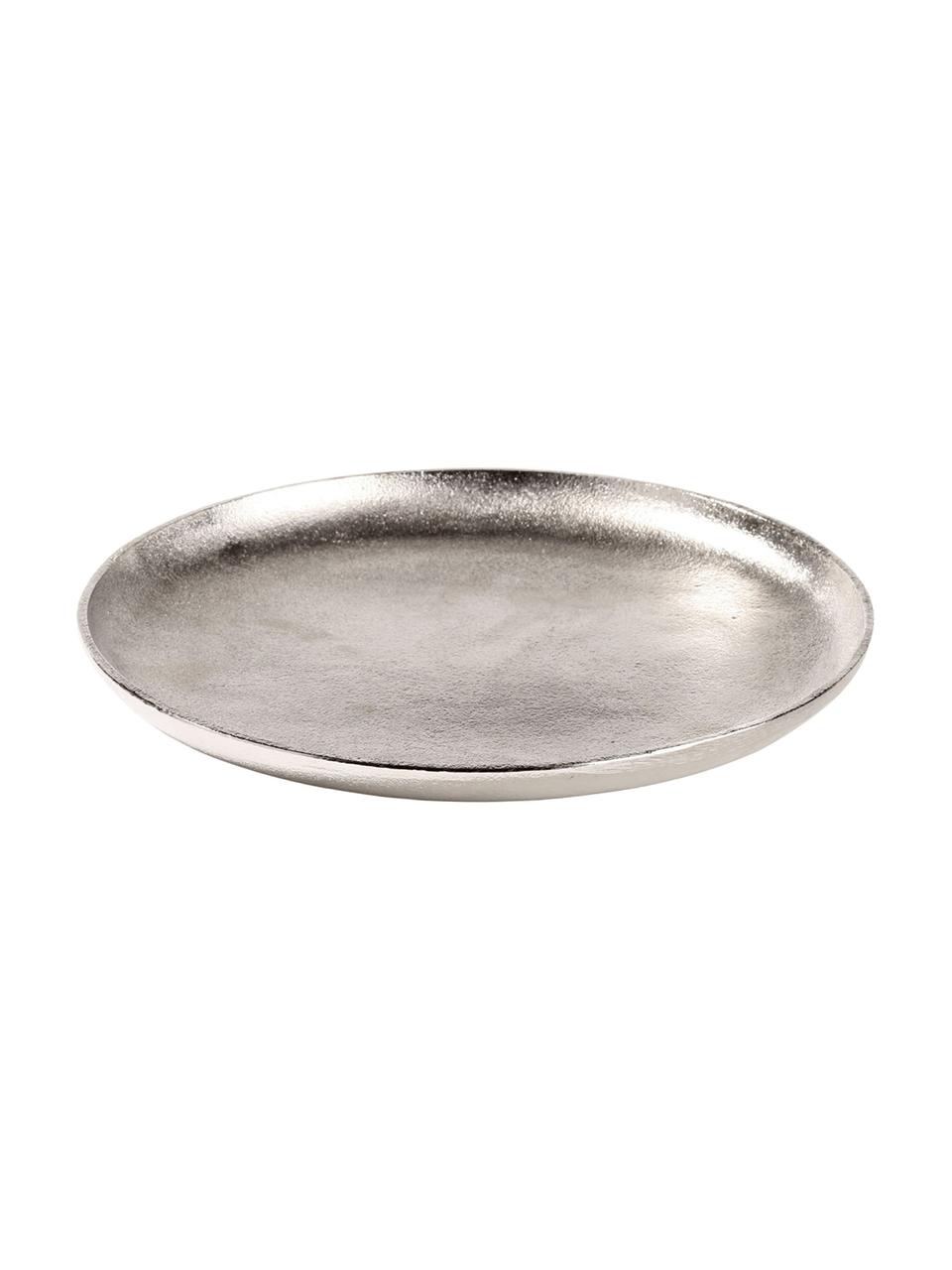 Bandeja decorativa Bintel, Aluminio, Plateado, Ø 34 cm