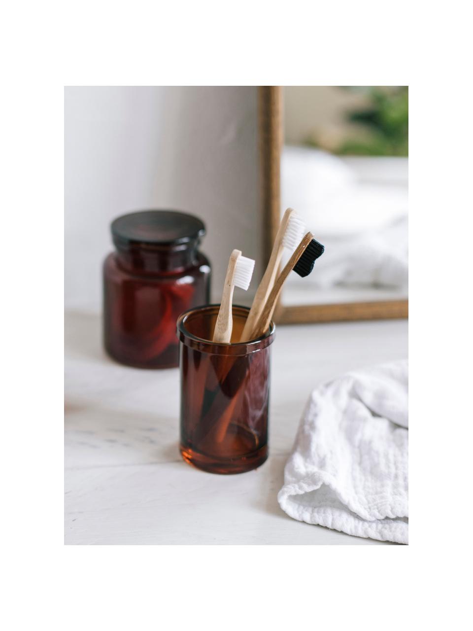 Porte-brosses à dents Dorsey, Verre, Brun, Ø 7 x haut. 11 cm