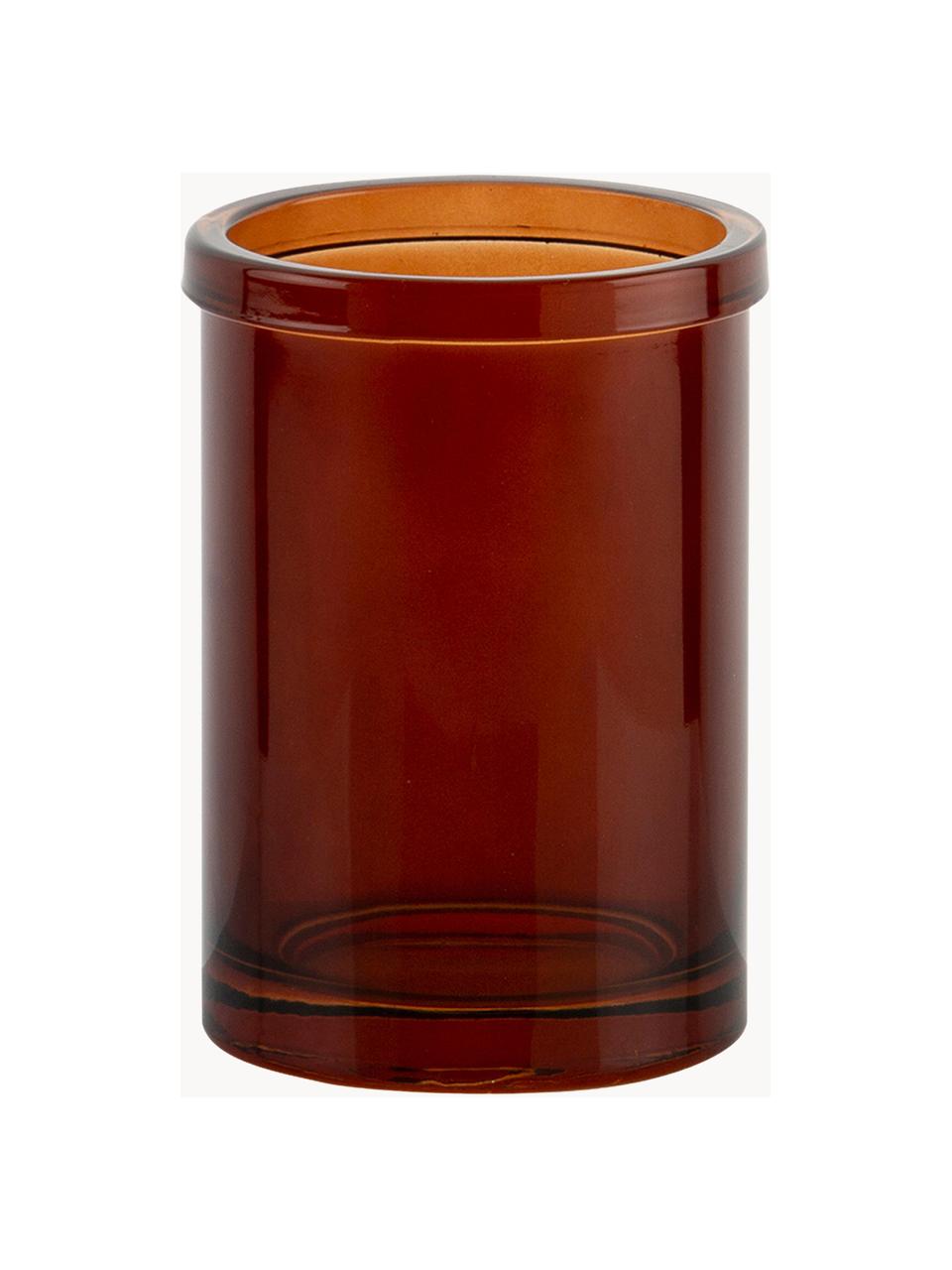 Tazza per lo spazzolino Dorsey, Vetro, Rosso ruggine, trasparente, Ø 7 x Alt. 11 cm