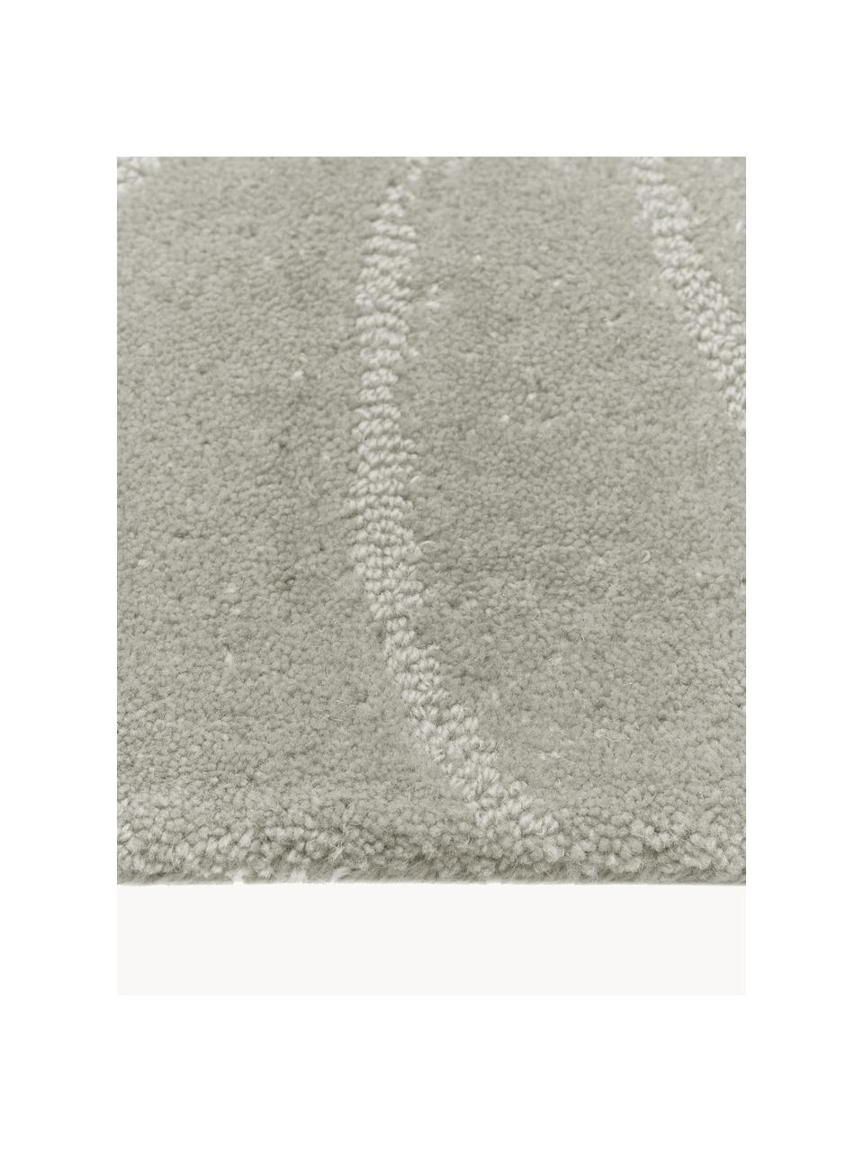 Ručně všívaný vlněný běhoun Aaron, Greige, Š 80 cm, D 300 cm