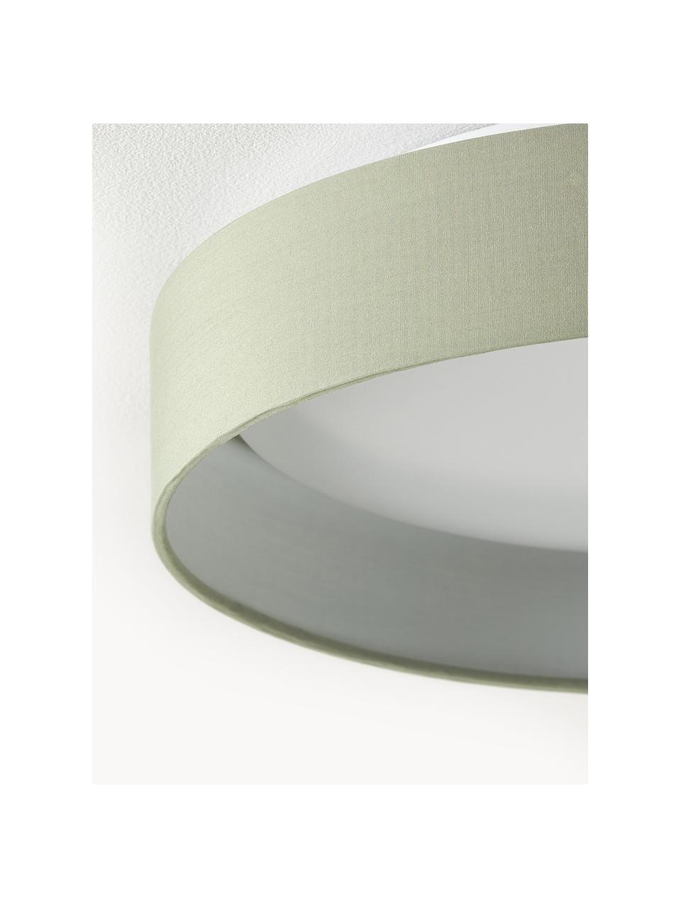 Plafonnier LED Helen, Vert olive, Ø 52 x haut. 11 cm