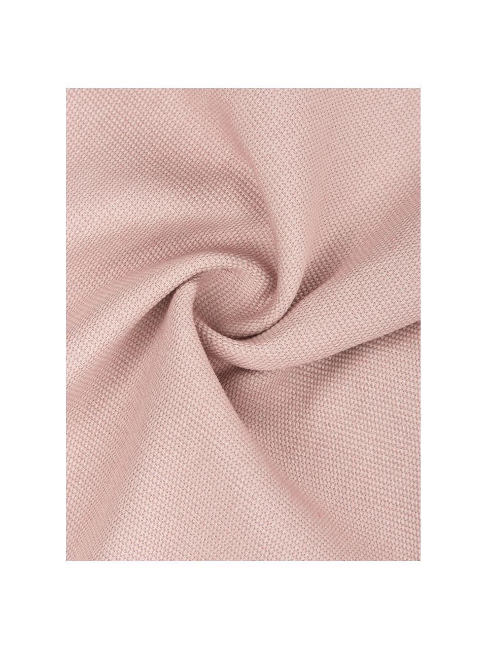 Housse de coussin en coton vieux rose Mads, 100 % coton, Rose, larg. 40 x long. 40 cm