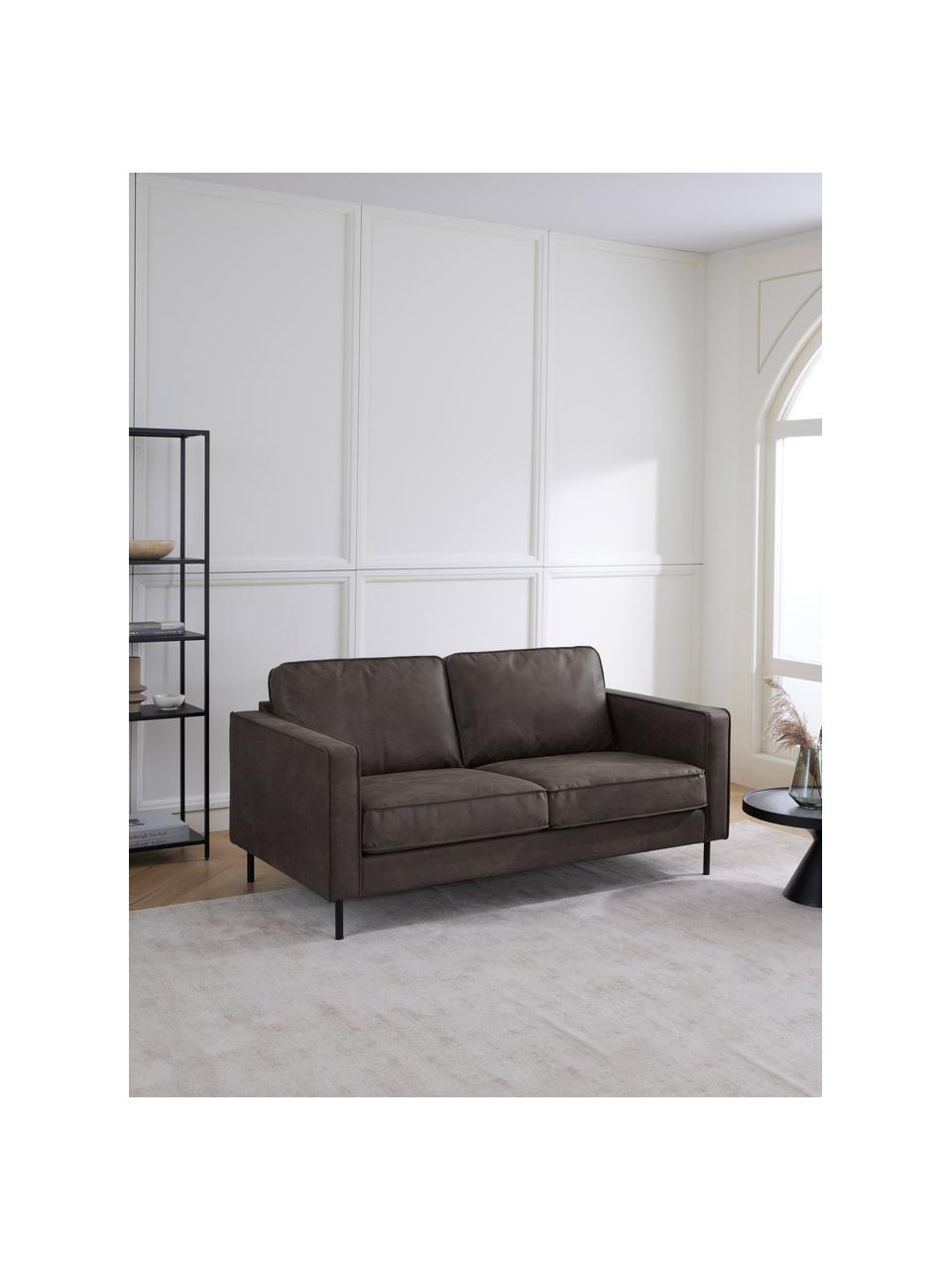 Pohovka z recyklované kůže Hunter (2místná), Taupe, Š 164 cm, H 90 cm