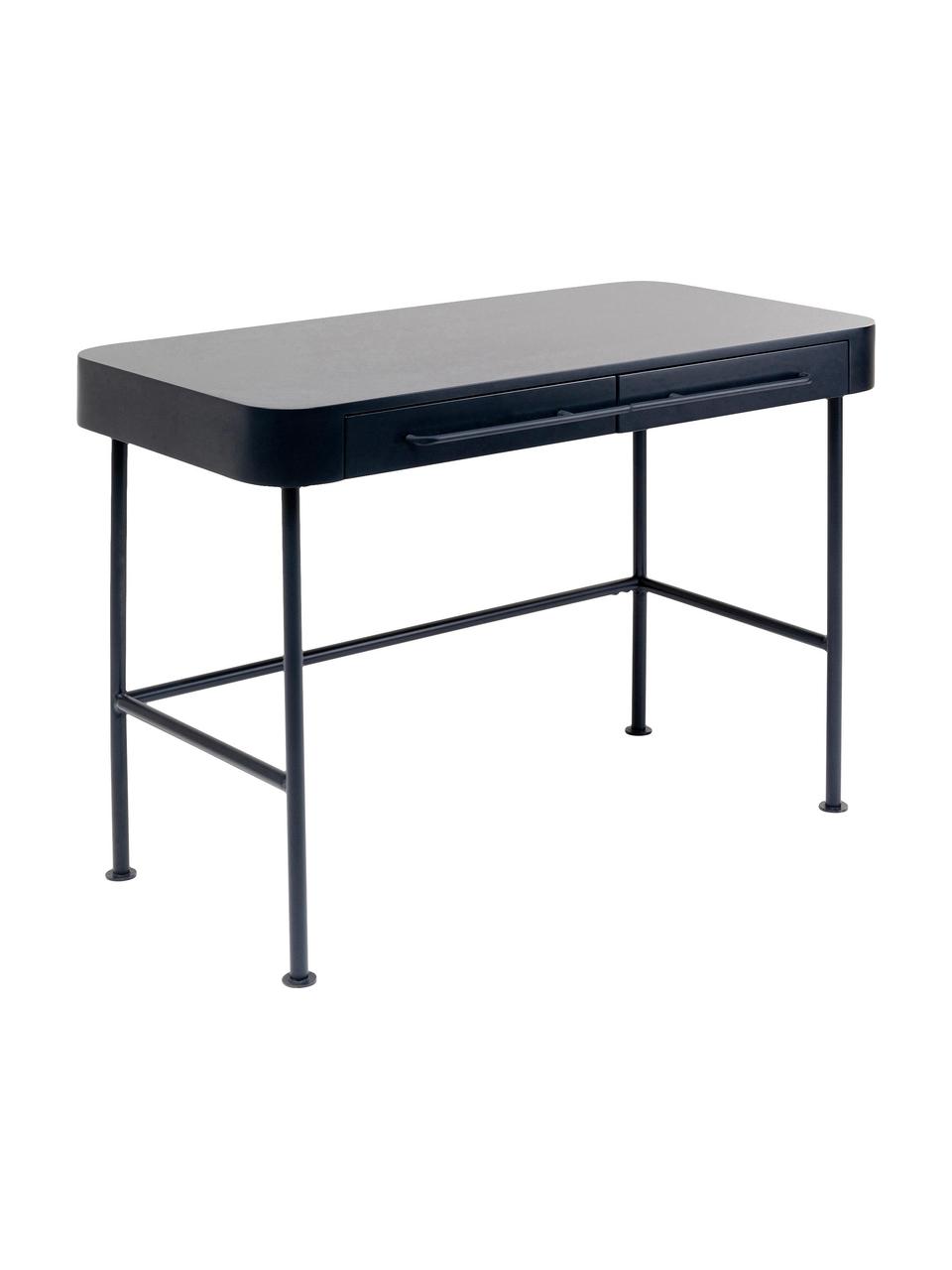 Bureau Montieri, Bois, anthracite, larg. 100 x prof. 55 cm