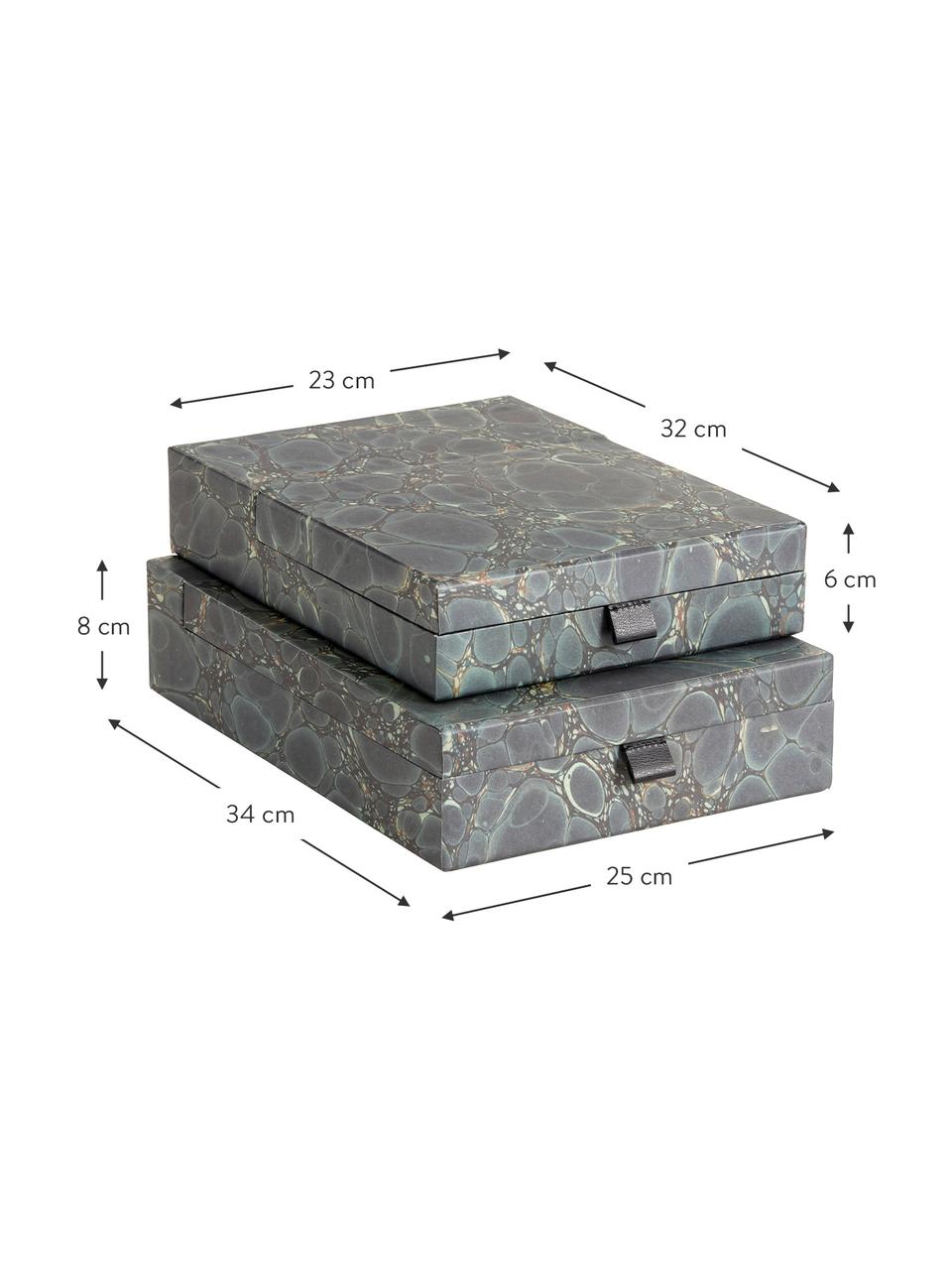 Bureau organizer set Mosaic, 2-delig, Groentinten, Set met verschillende formaten