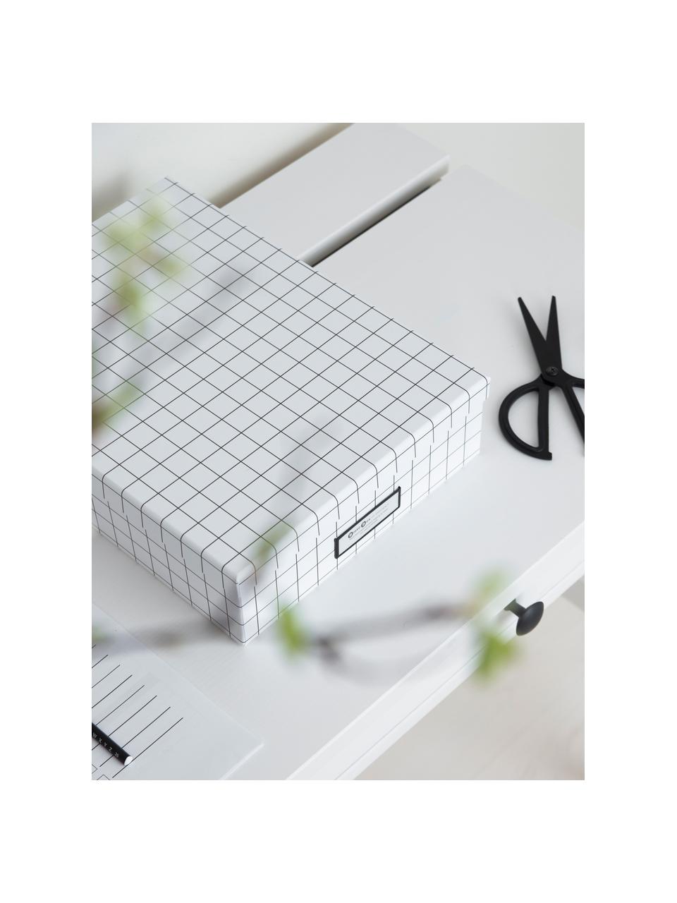 Caja Oskar, Caja: cartón laminado macizo (1, Blanco, negro, An 26 x Al 9 cm