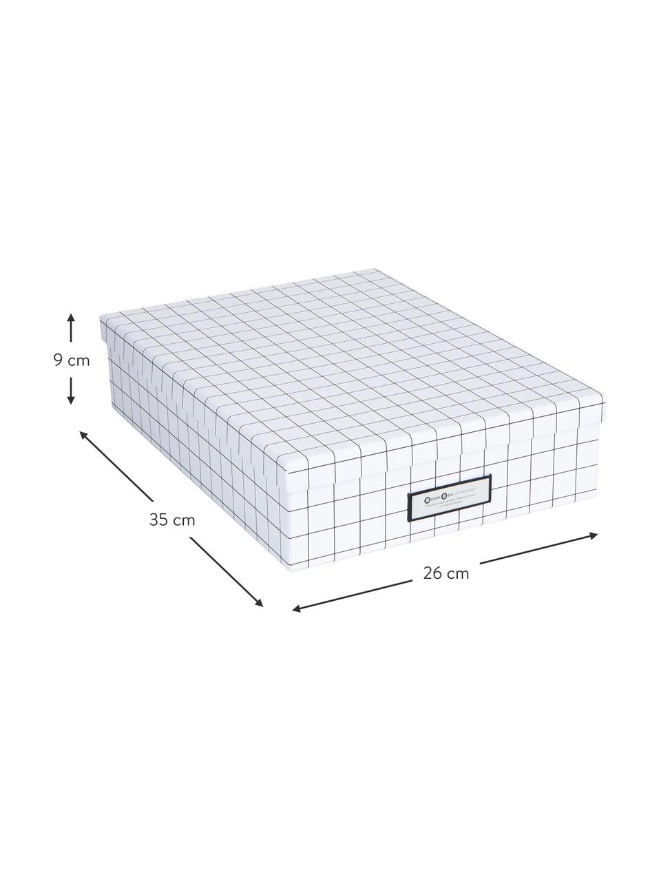 Caja Oskar, Caja: cartón laminado macizo (1, Blanco, negro, An 26 x Al 9 cm