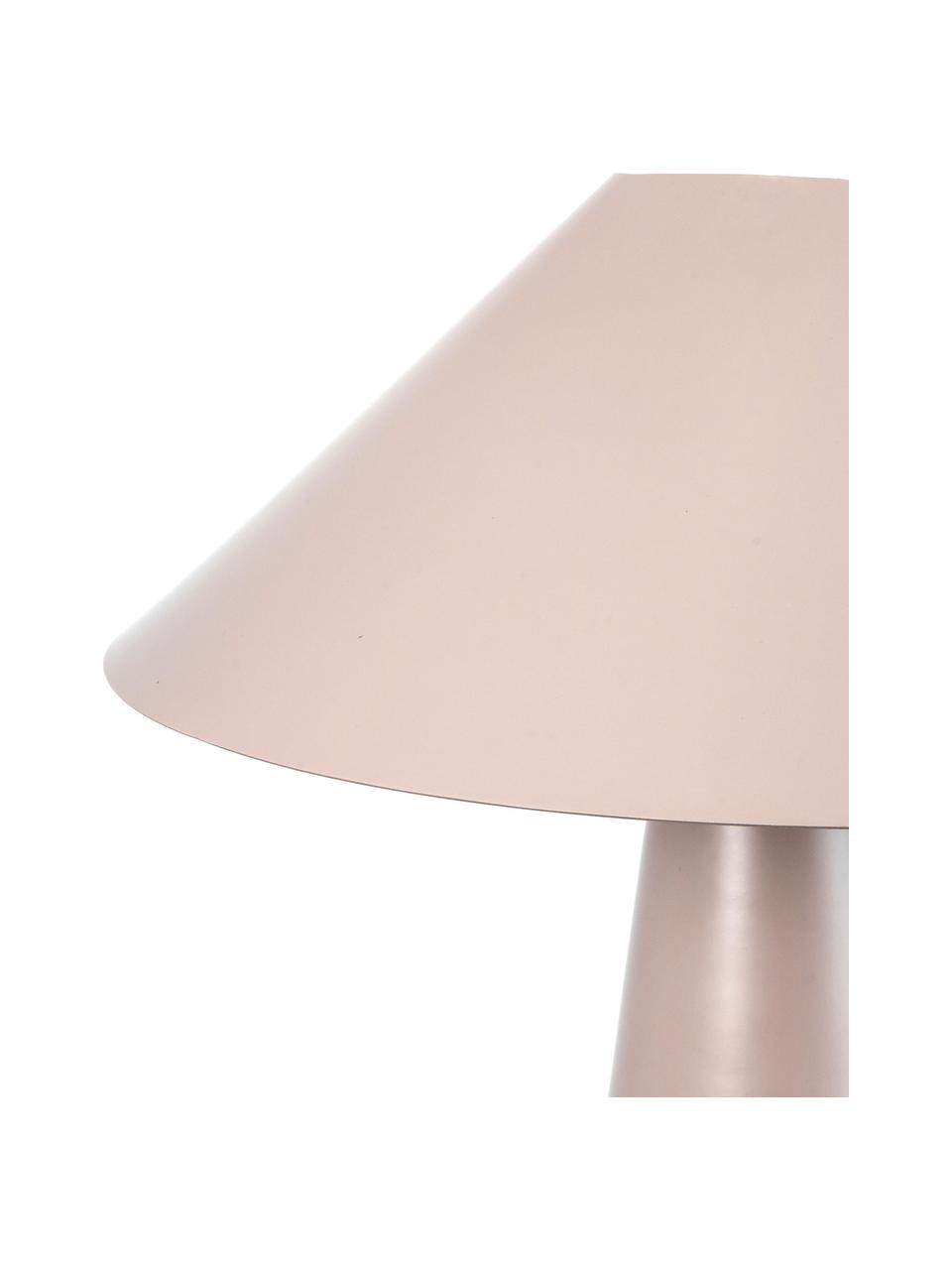 Design Tischlampe Cannes in Taupe, Lampenschirm: Metall, beschichtet, Lampenfuß: Metall, beschichtet, Taupe, Ø 30 x H 47 cm