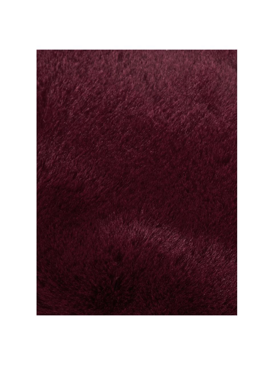 Federa arredo in similpelle Mette, Retro: 100% poliestere, Rosso scuro, Larg. 30 x Lung. 50 cm