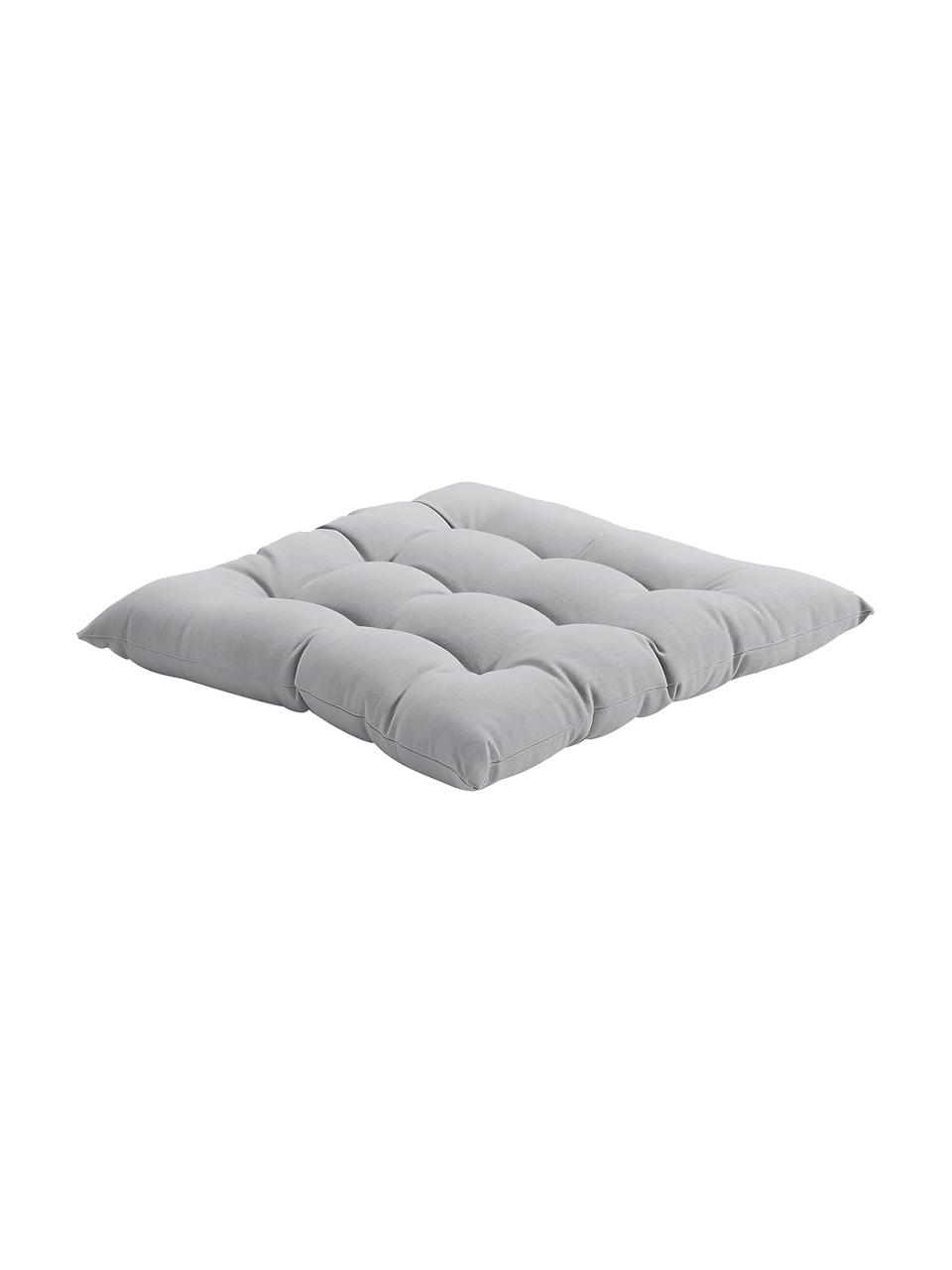 Coussin de chaise 40x40 coton gris clair Ava, Gris clair, larg. 40 x long. 40 cm