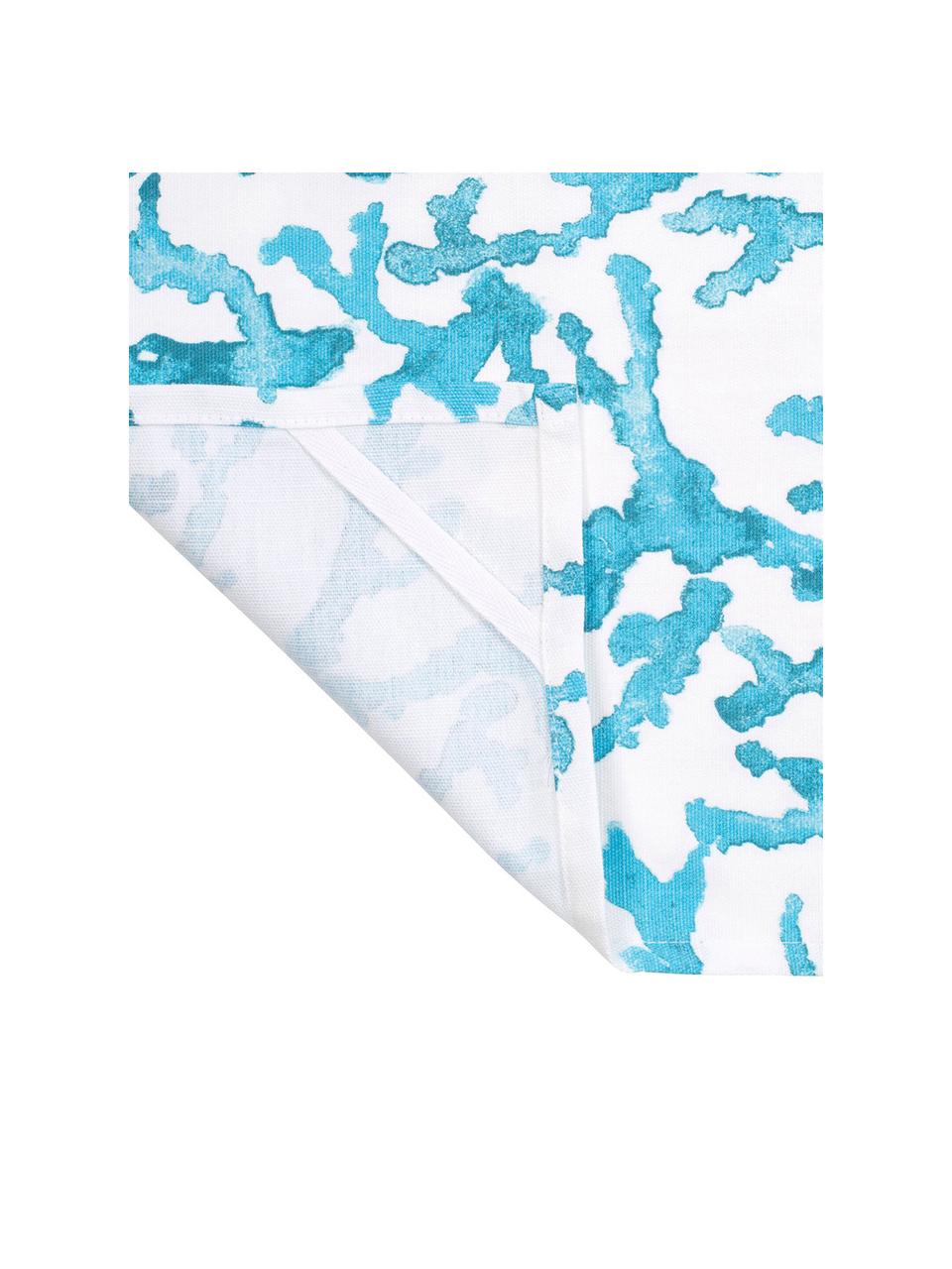 Bavlněná utěrka s korálovým potiskem Estran, 2 ks, Bílá, modrá