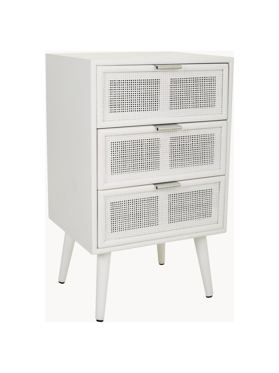 Nočný stolík so zásuvkou Cayetana Shelfy, Drevo biela, Š 42 x V 71 cm